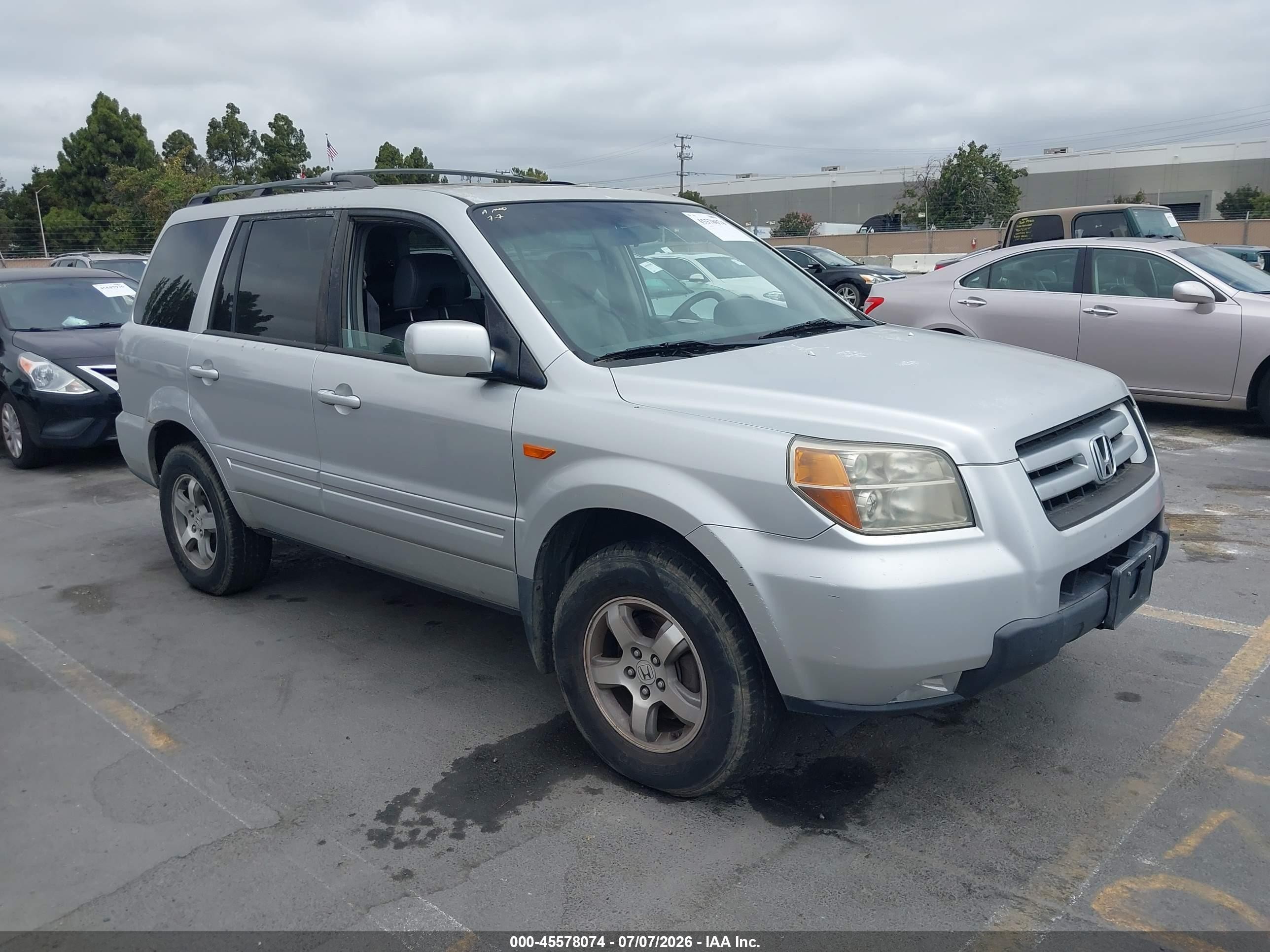 2007 Honda Pilot Ex-l Серебряный vin: 2HKYF18777H505636
