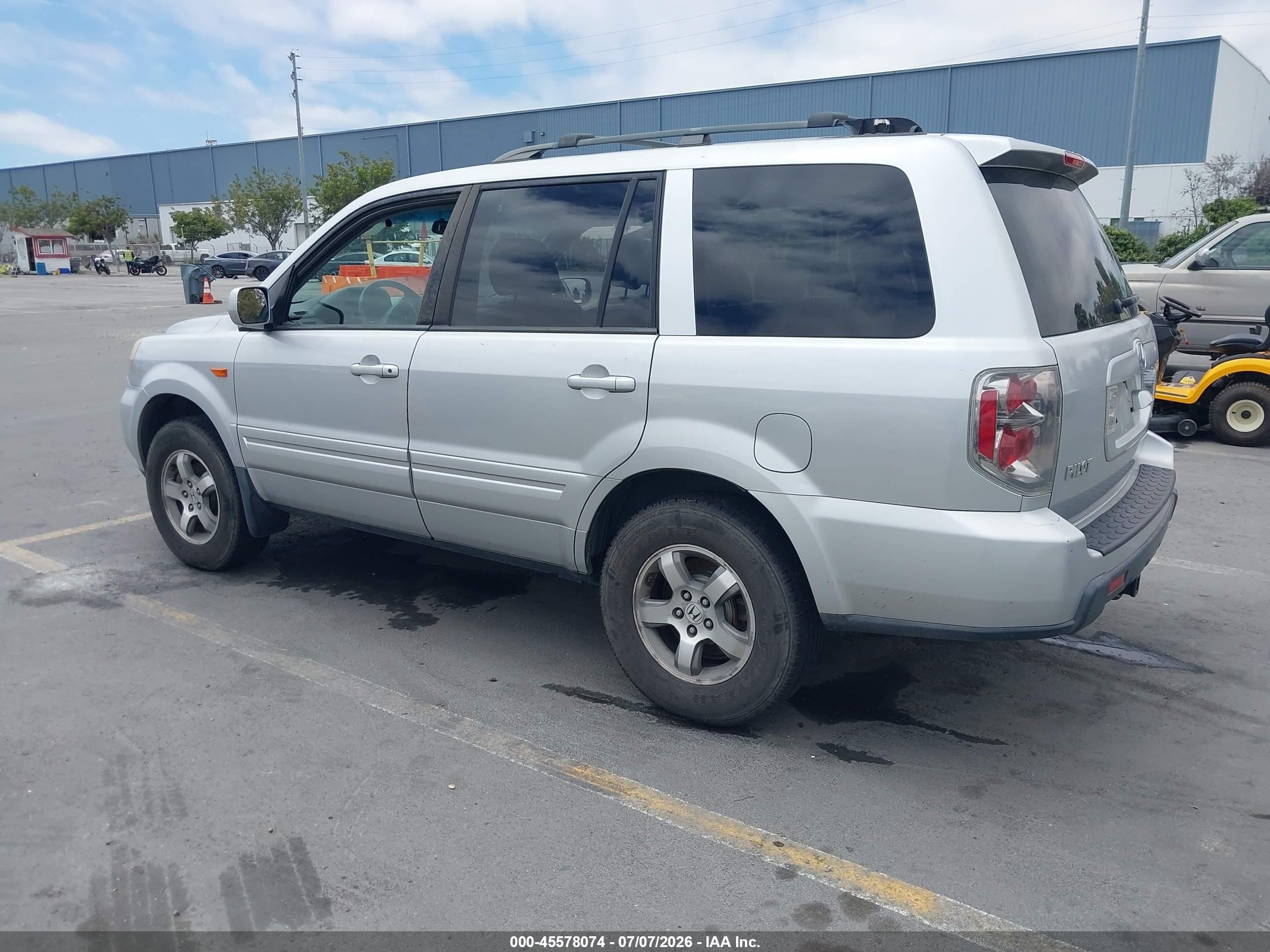 2007 Honda Pilot Ex-l Silver vin: 2HKYF18777H505636