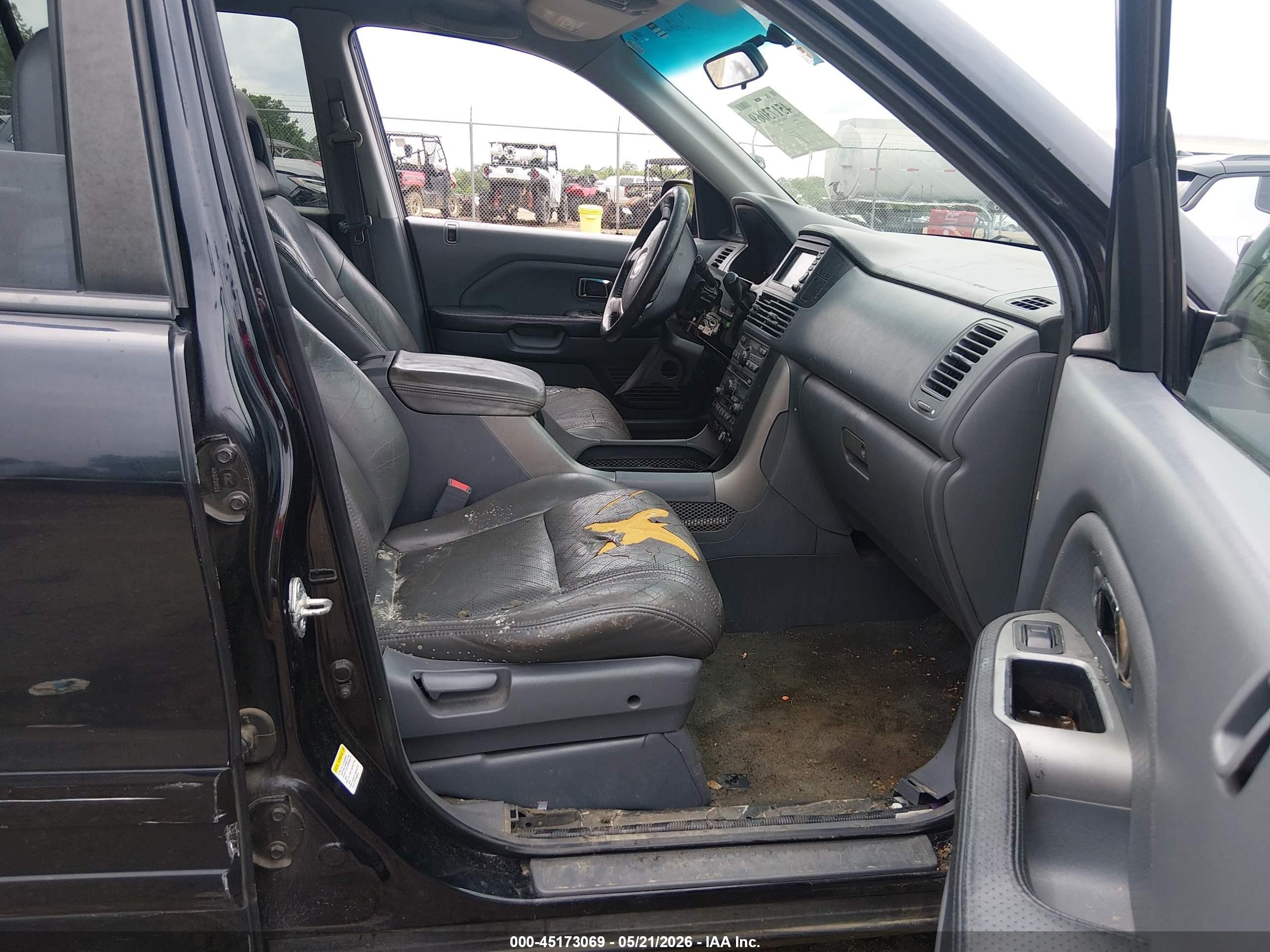 2004 Honda Pilot Ex-l Black vin: 2HKYF18784H600489