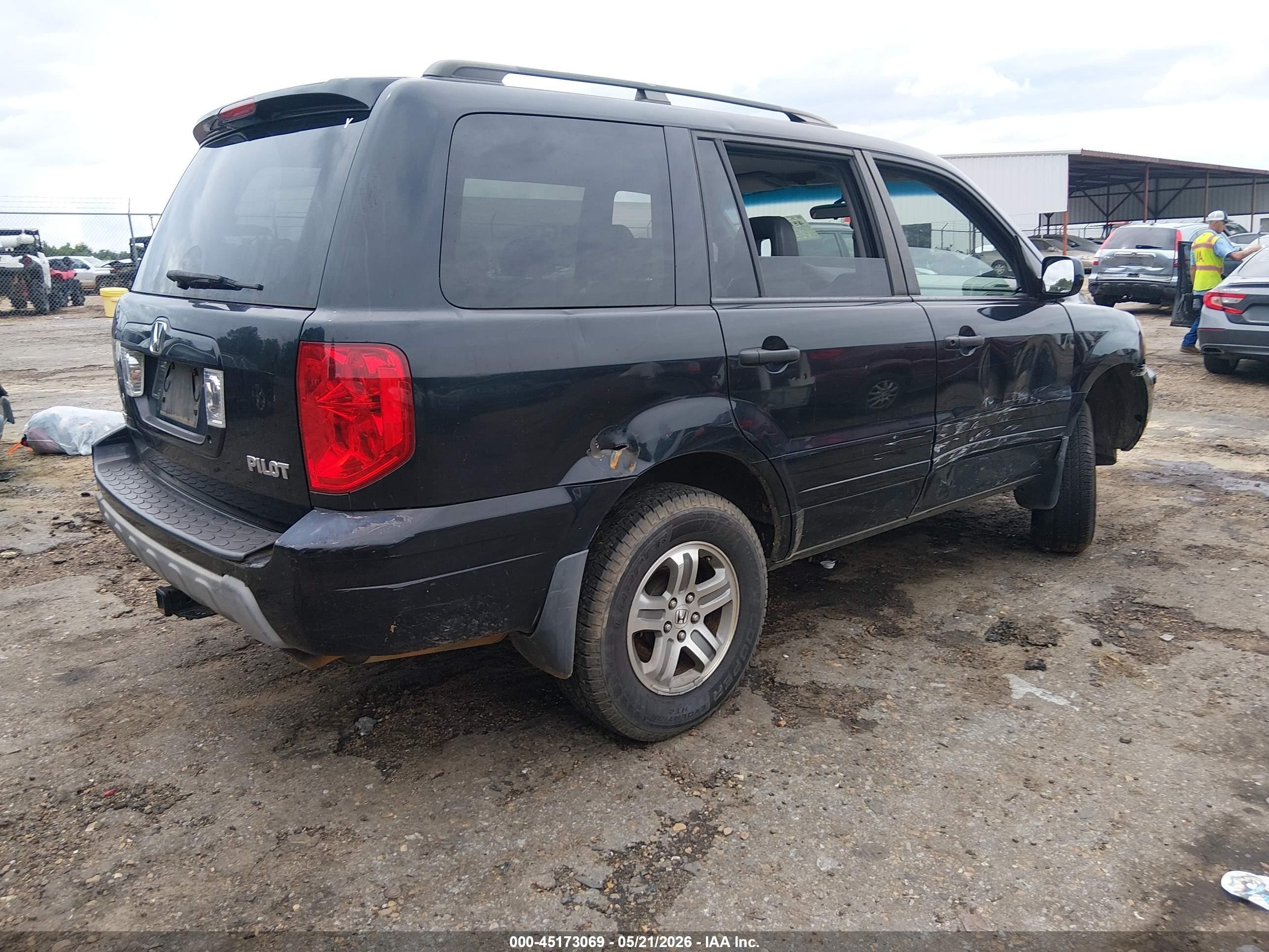 2004 Honda Pilot Ex-l Black vin: 2HKYF18784H600489
