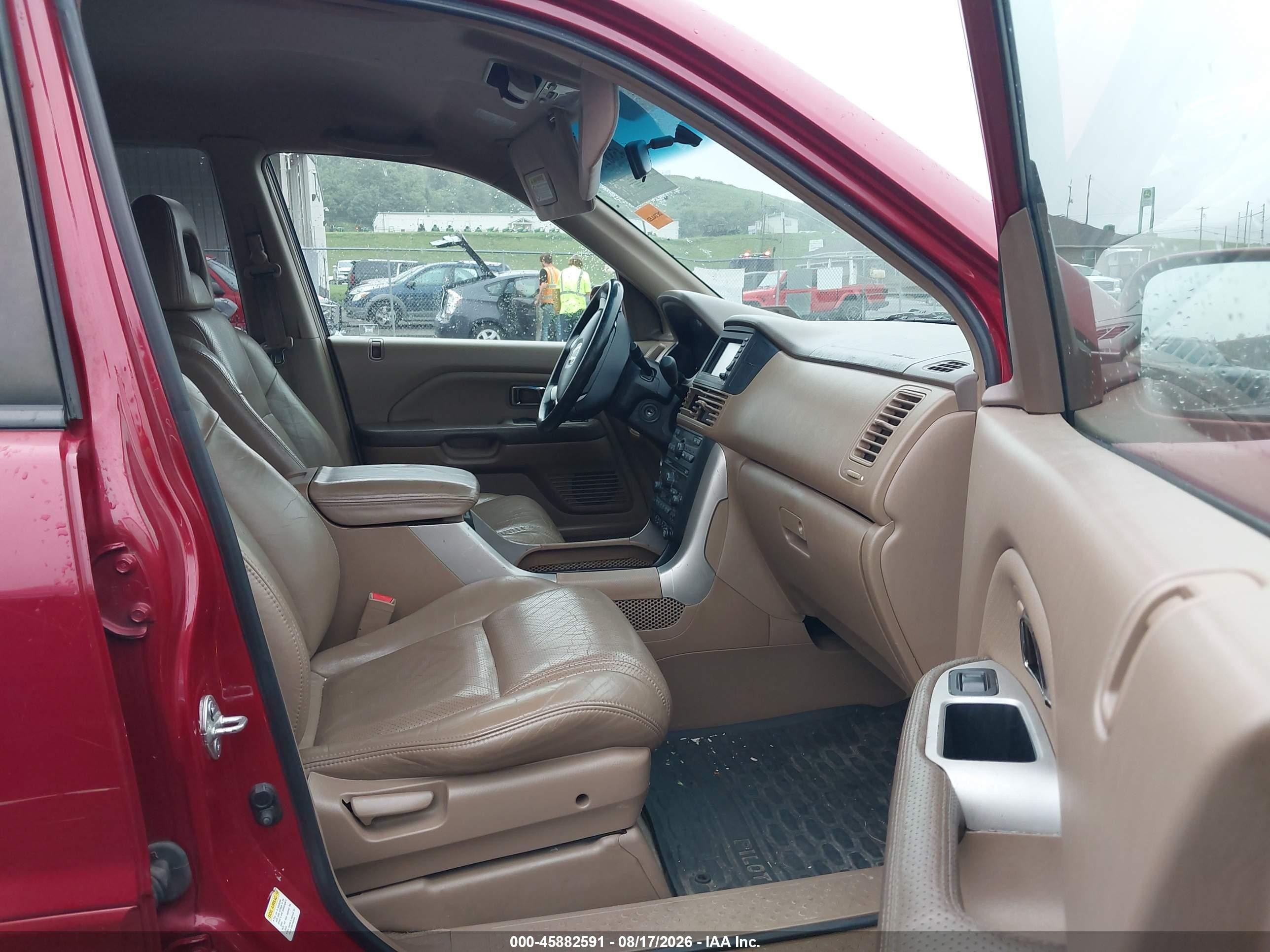 2004 Honda Pilot Ex-l Red vin: 2HKYF18784H604784