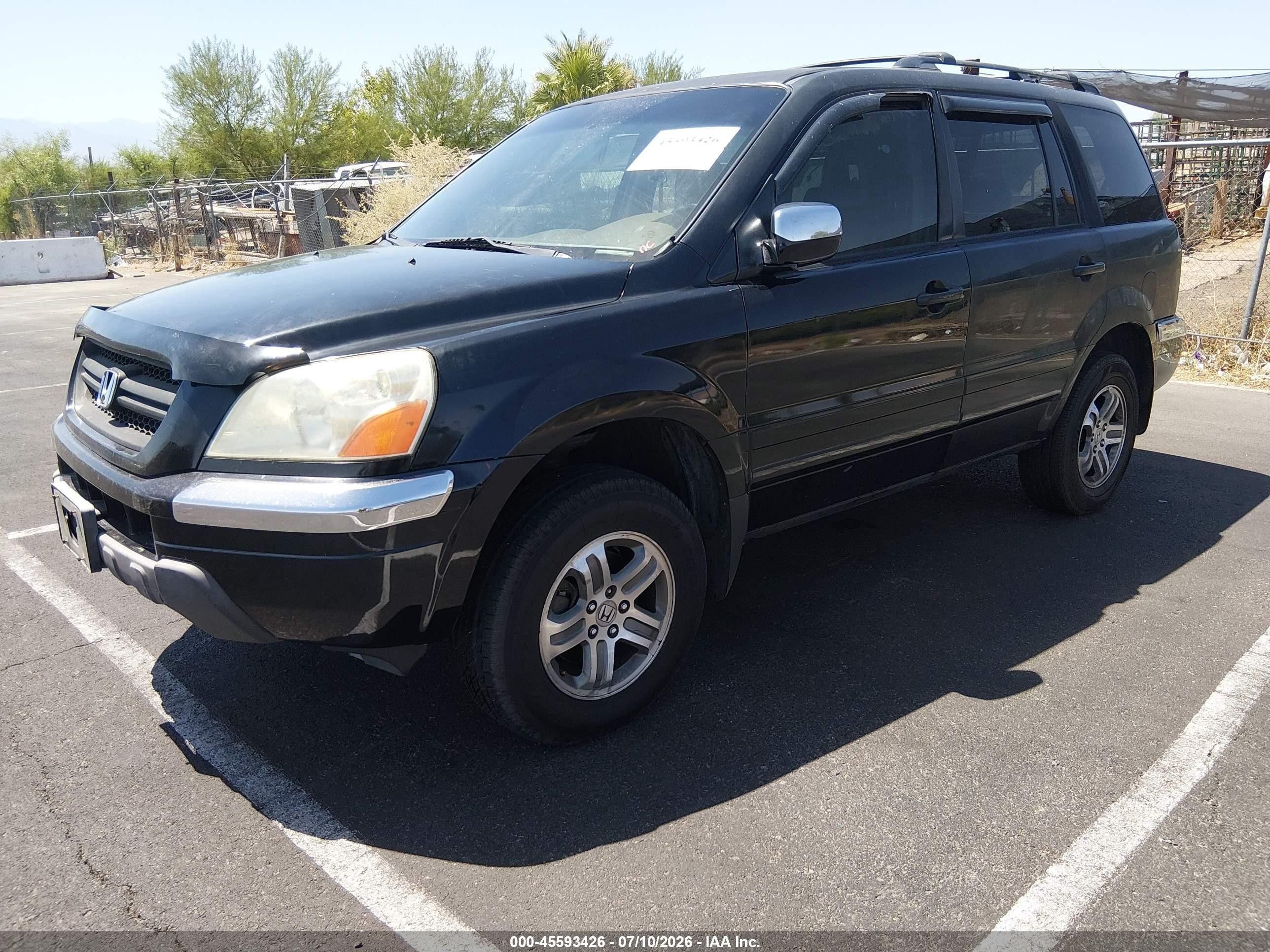 2004 Honda Pilot Ex-l Black vin: 2HKYF18784H622007