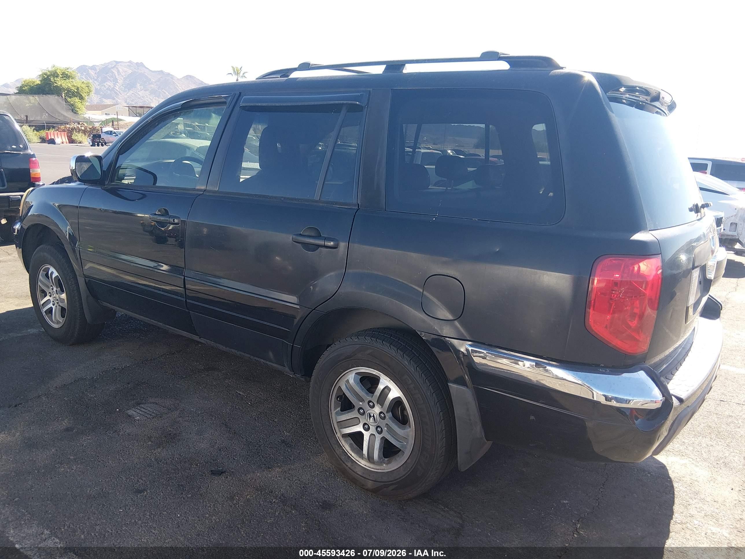 2004 Honda Pilot Ex-l Black vin: 2HKYF18784H622007