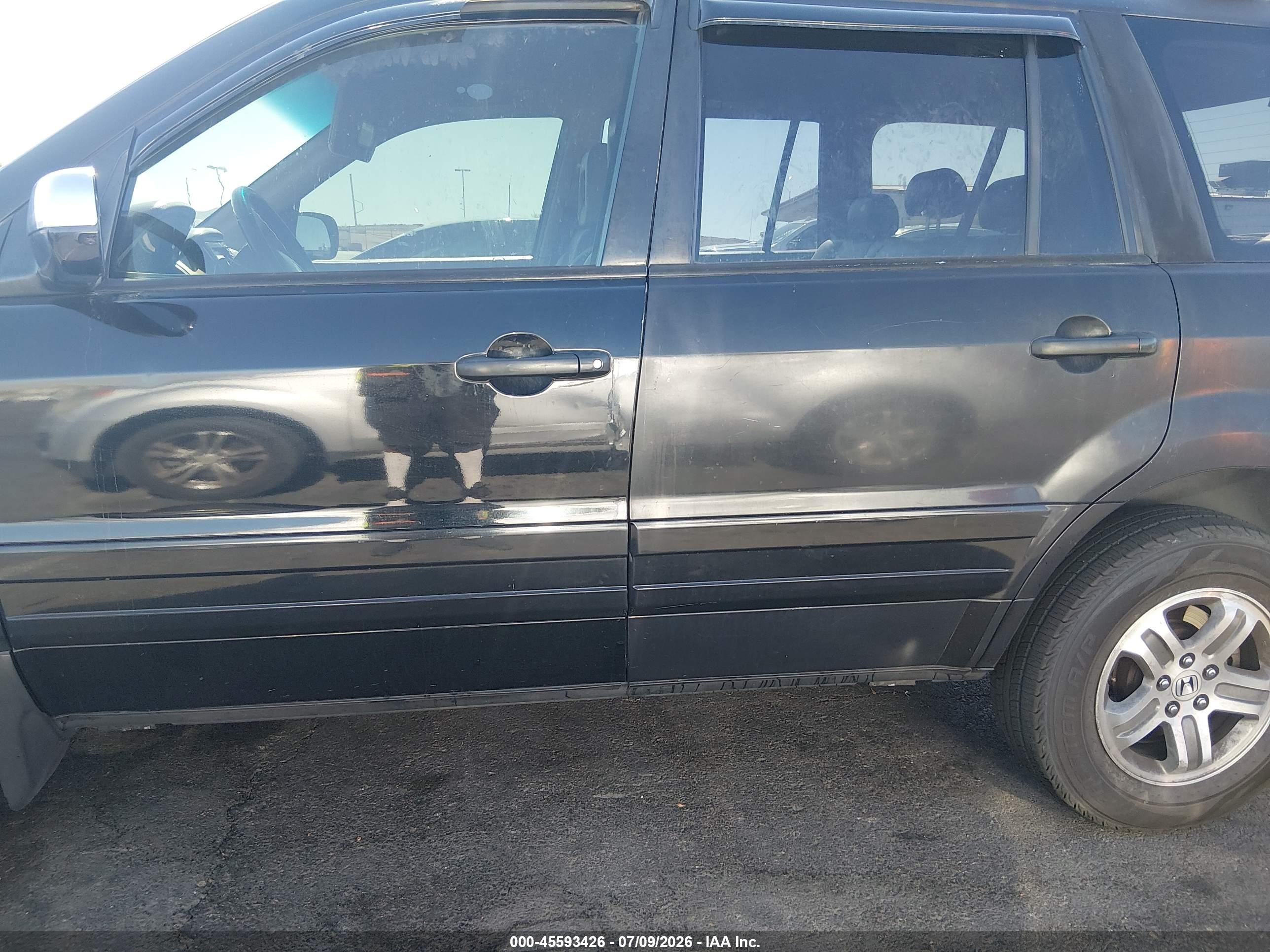 2004 Honda Pilot Ex-l Black vin: 2HKYF18784H622007