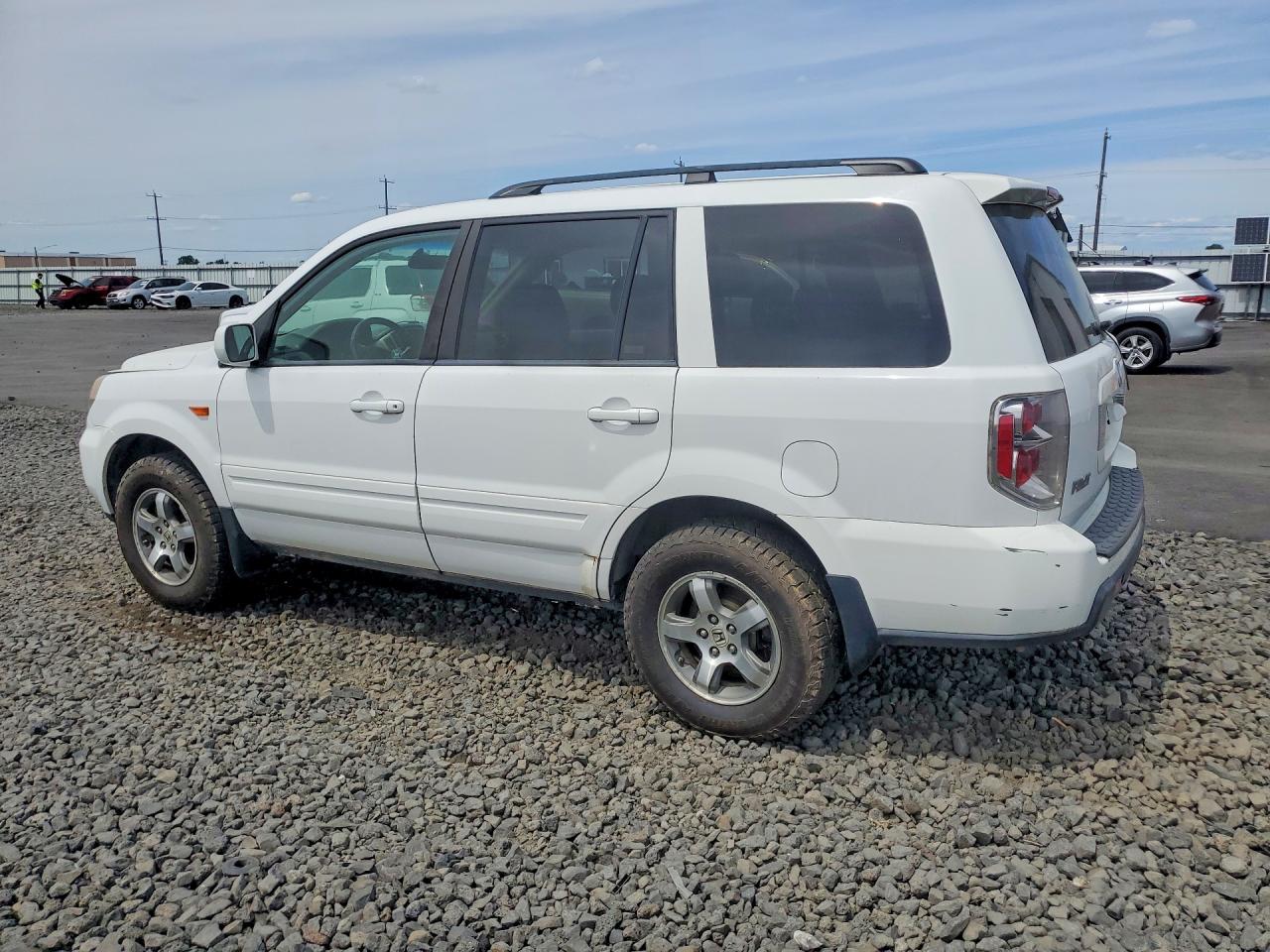 2006 Honda Pilot Ex White vin: 2HKYF18786H548171