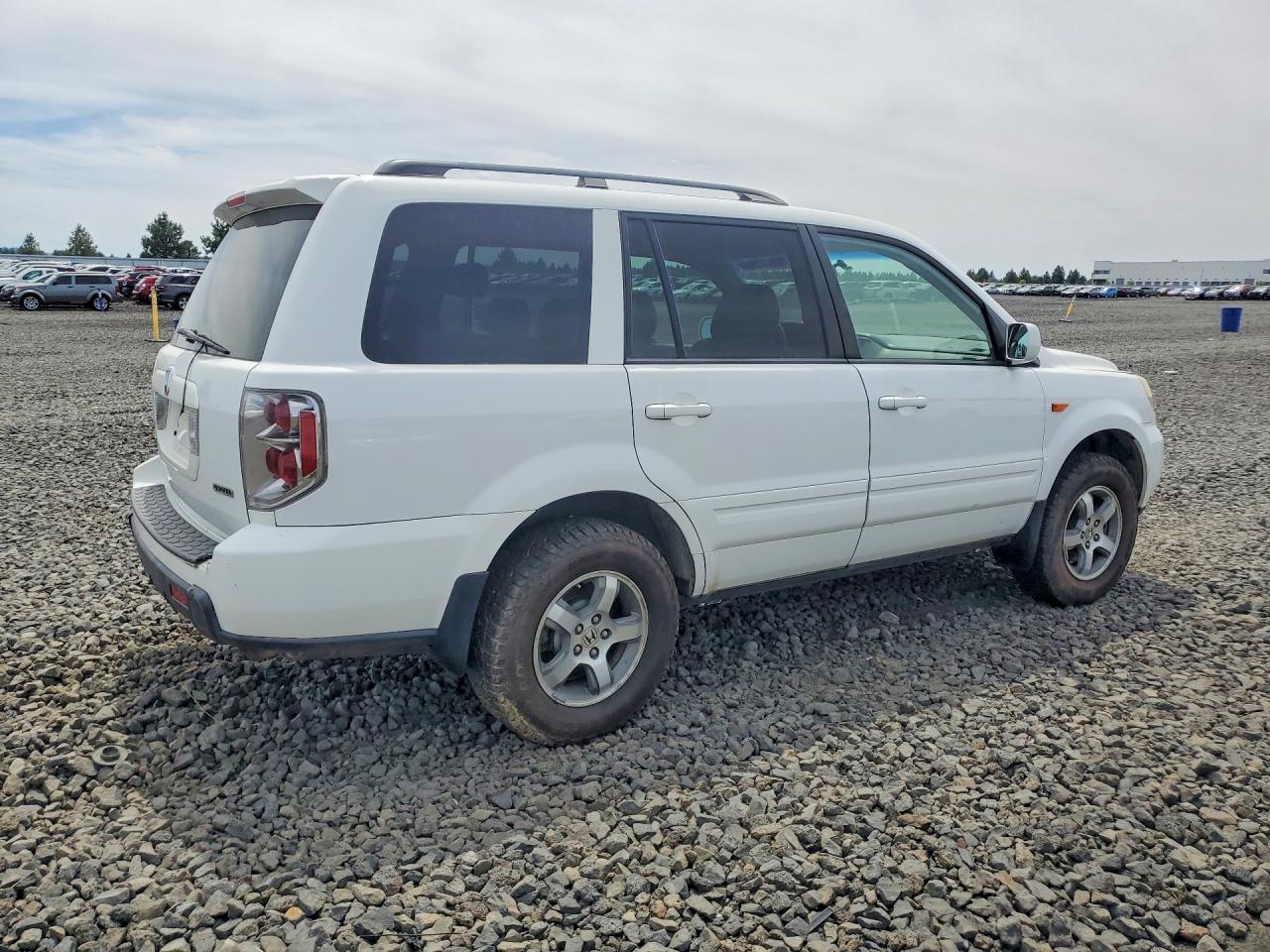 2006 Honda Pilot Ex White vin: 2HKYF18786H548171
