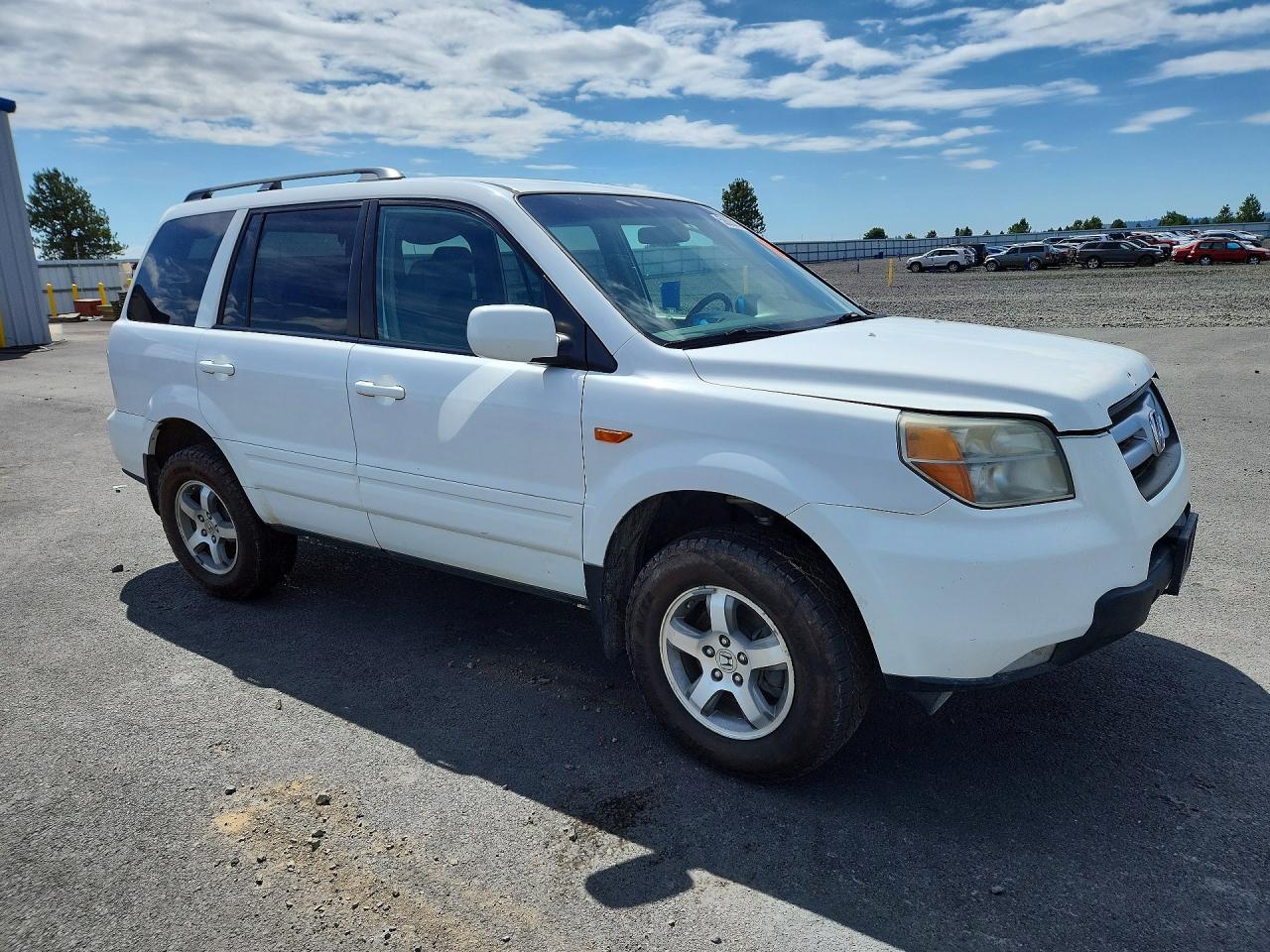 2006 Honda Pilot Ex White vin: 2HKYF18786H548171