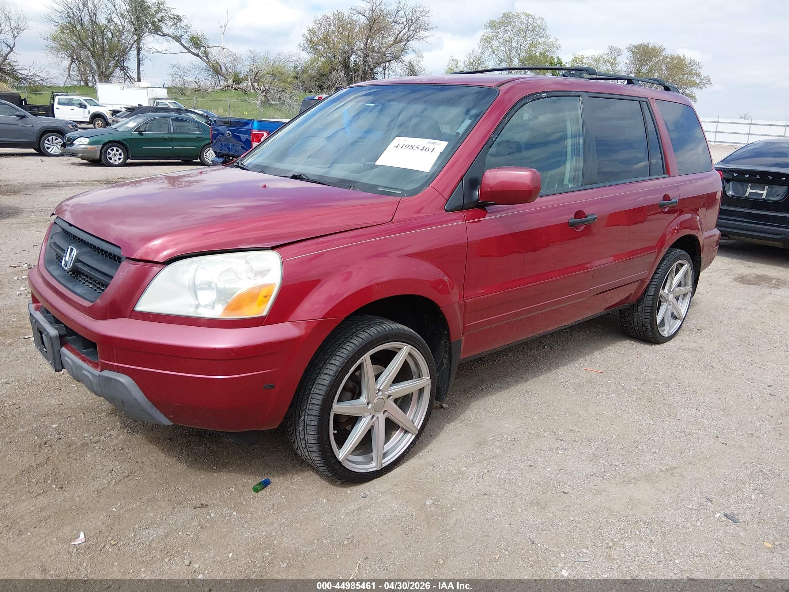 2003 Honda Pilot Ex-l Maroon vin: 2HKYF18793H504613