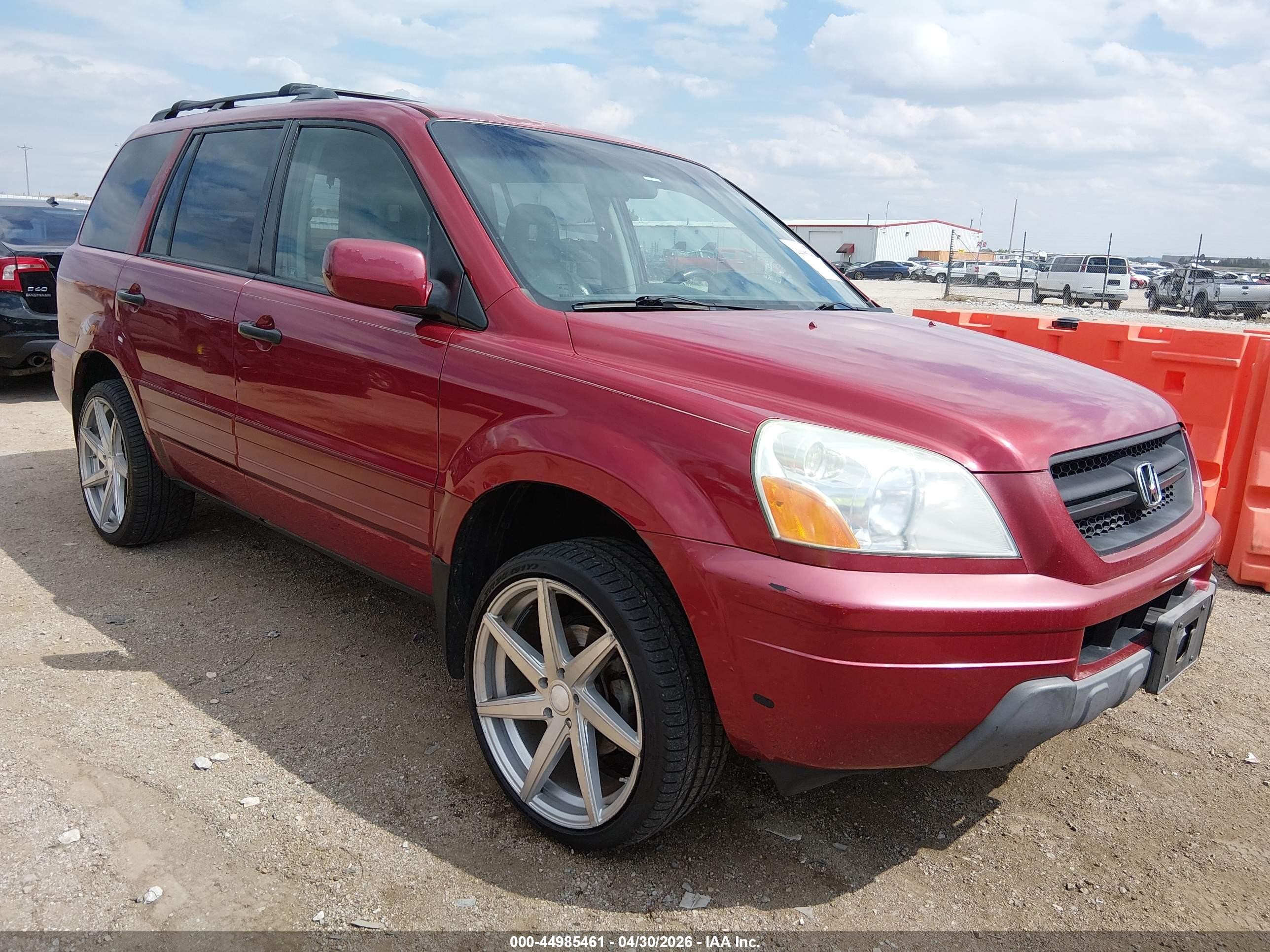 2003 Honda Pilot Ex-l Maroon vin: 2HKYF18793H504613