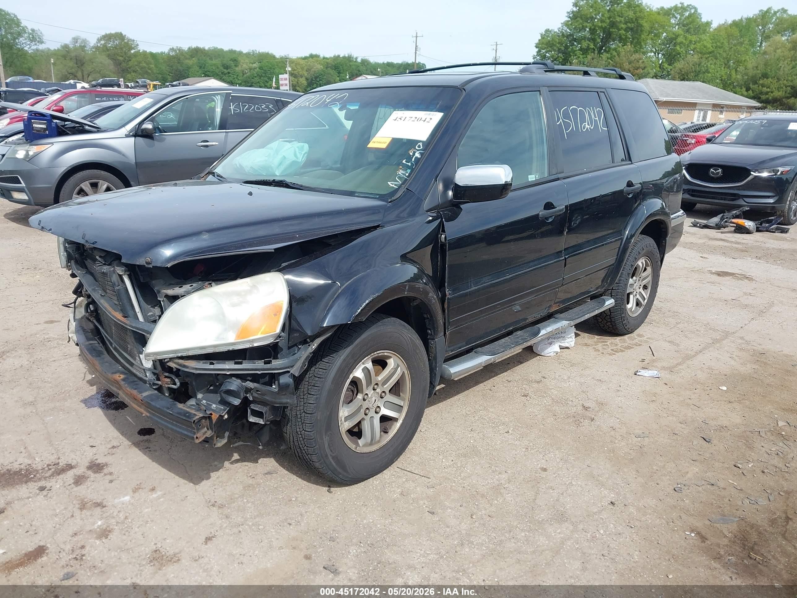 2004 Honda Pilot Ex-l Black vin: 2HKYF18794H589664