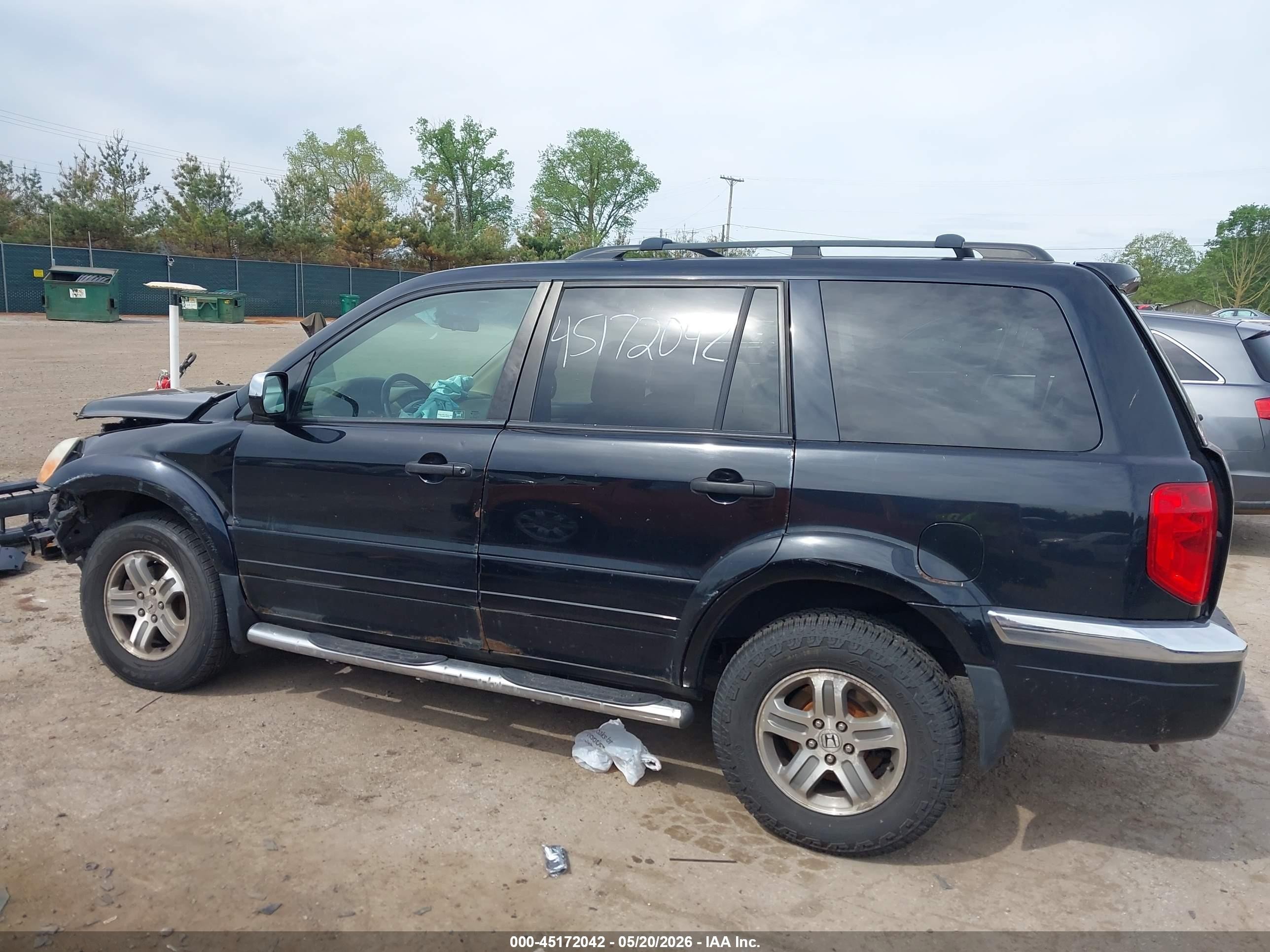 2004 Honda Pilot Ex-l Black vin: 2HKYF18794H589664