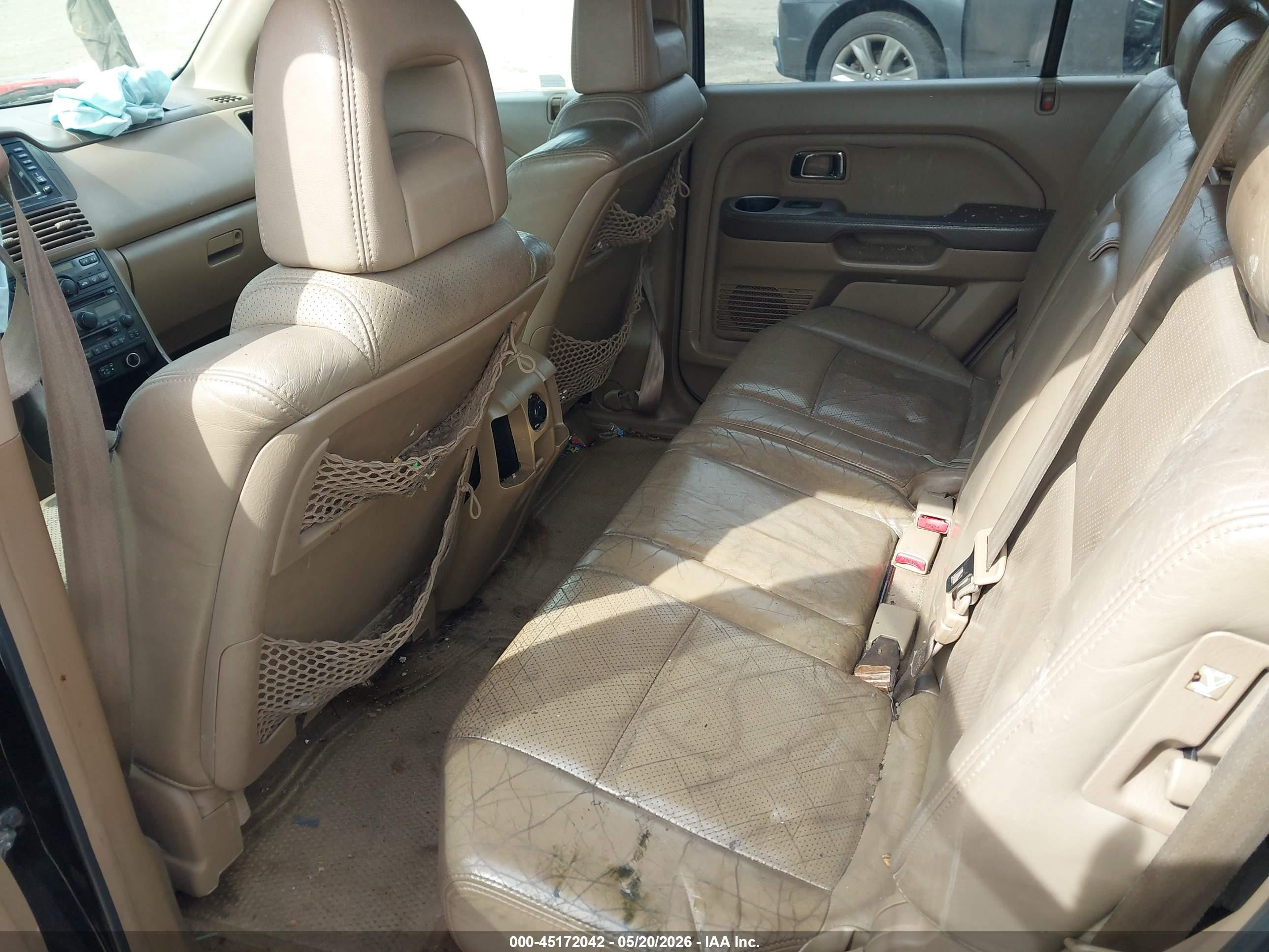 2004 Honda Pilot Ex-l Black vin: 2HKYF18794H589664