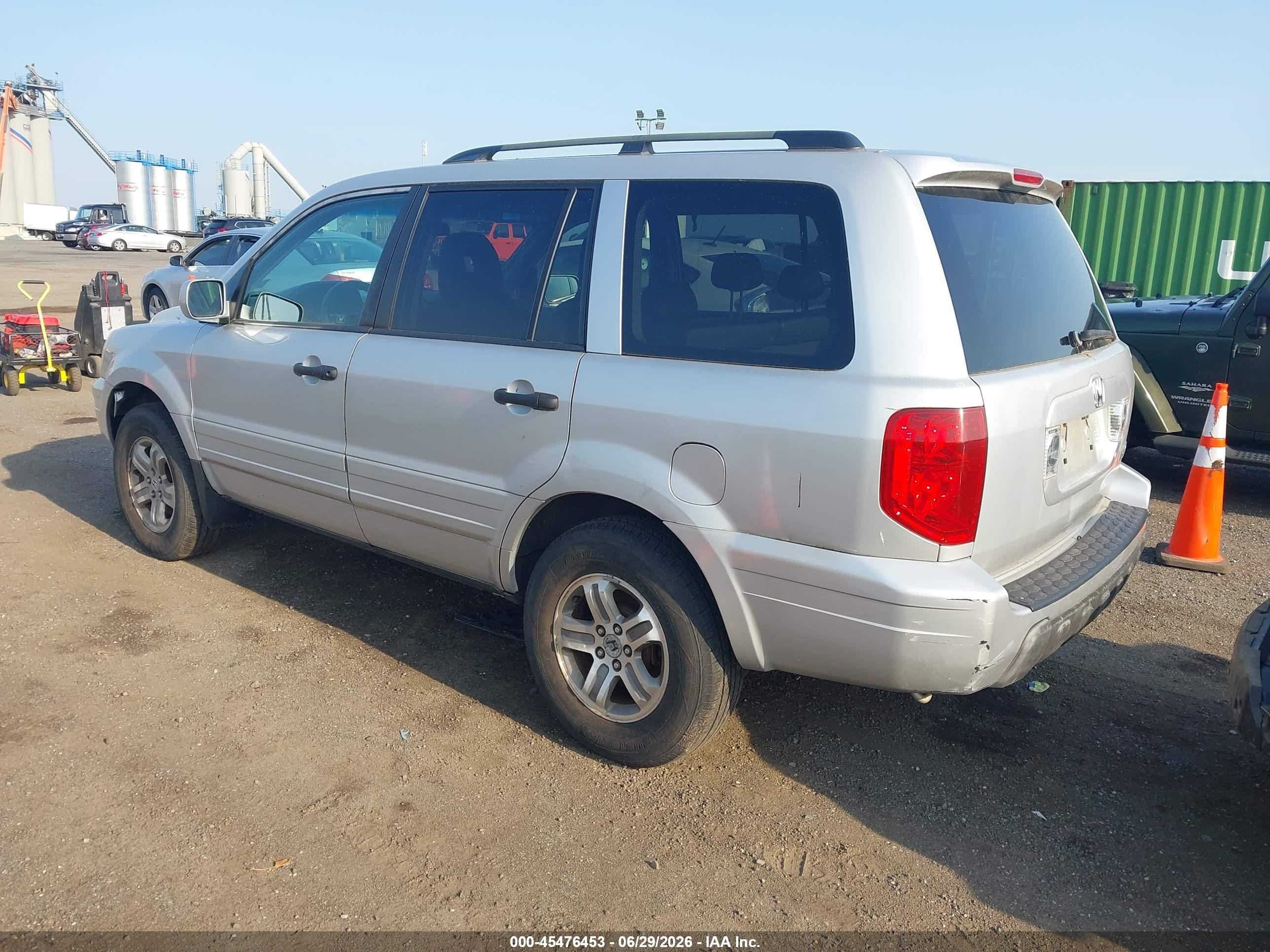 2004 Honda Pilot Ex-l Silver vin: 2HKYF18794H597134
