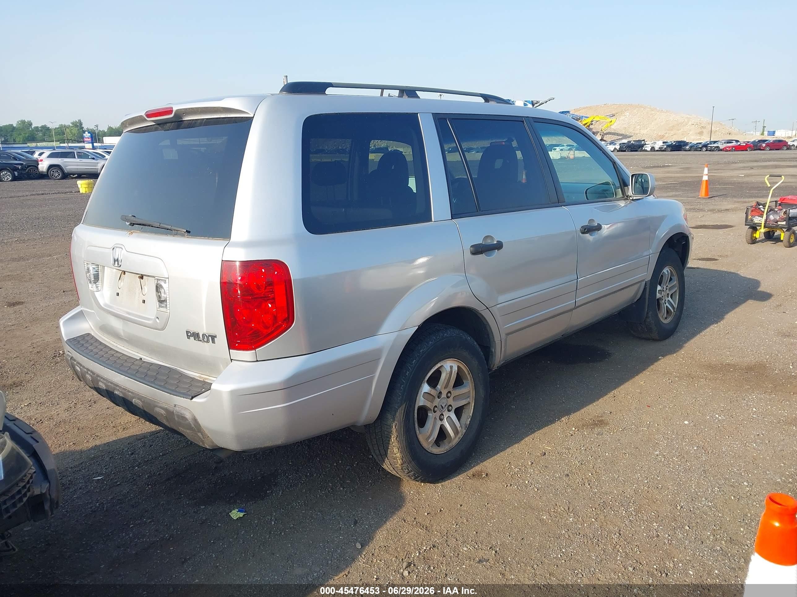 2004 Honda Pilot Ex-l Silver vin: 2HKYF18794H597134