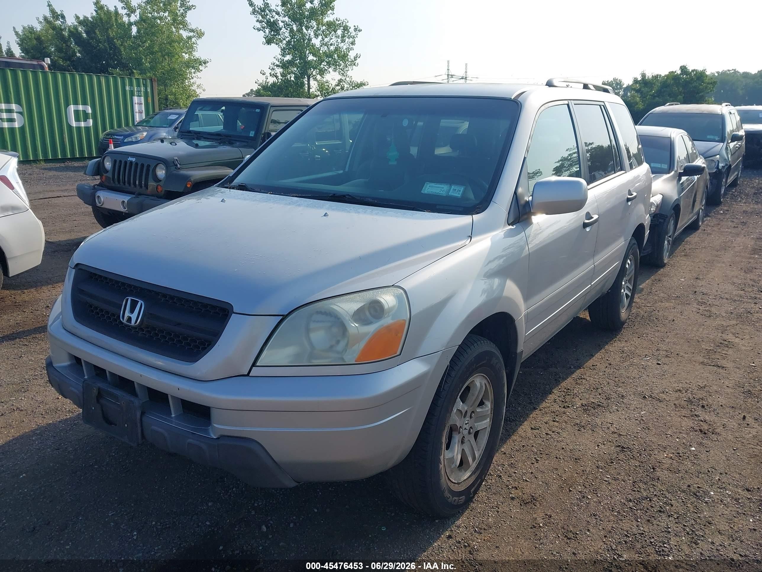 2004 Honda Pilot Ex-l Silver vin: 2HKYF18794H597134