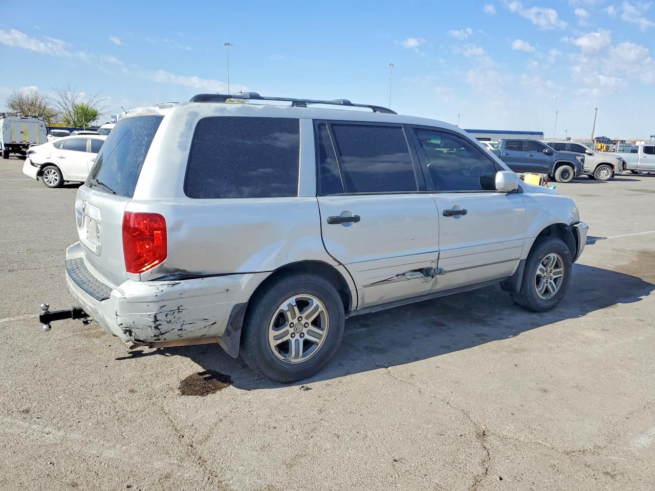 2004 Honda Pilot Exl Silver vin: 2HKYF18794H600405