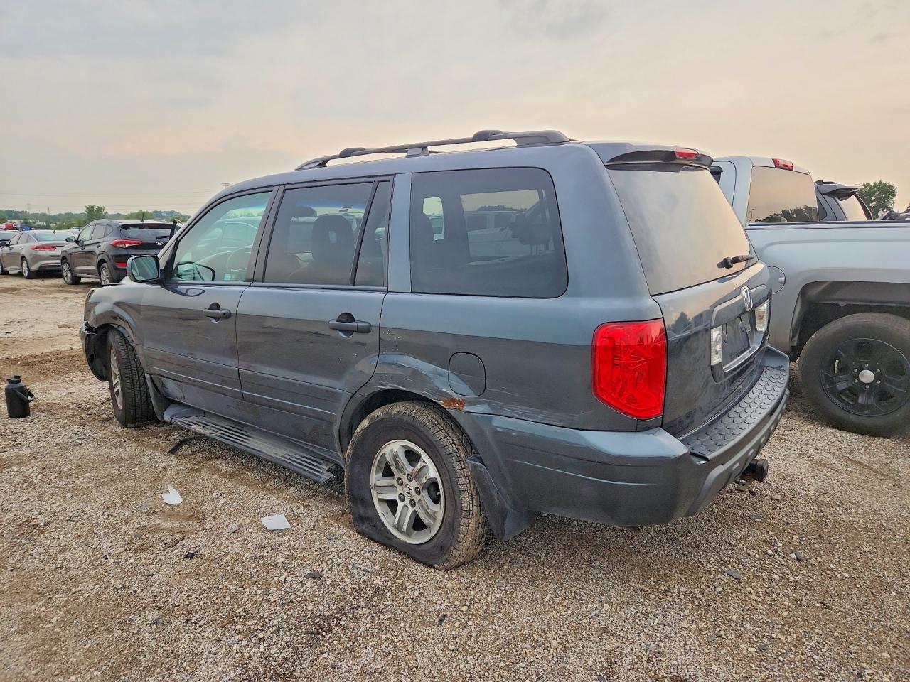 2005 Honda Pilot Exl Gray vin: 2HKYF18795H522824