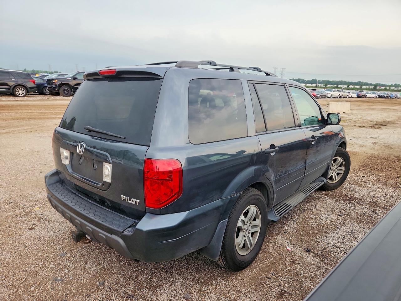 2005 Honda Pilot Exl Gray vin: 2HKYF18795H522824