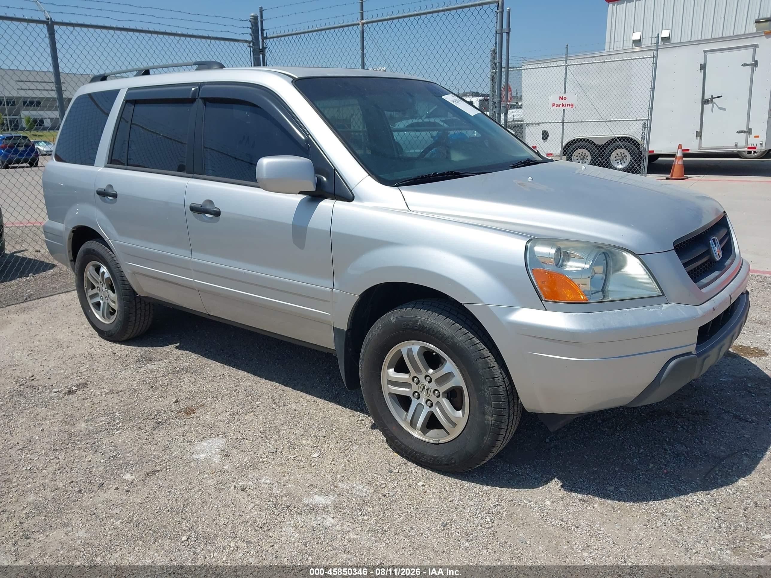 2005 Honda Pilot Ex-l Silver vin: 2HKYF18795H533788