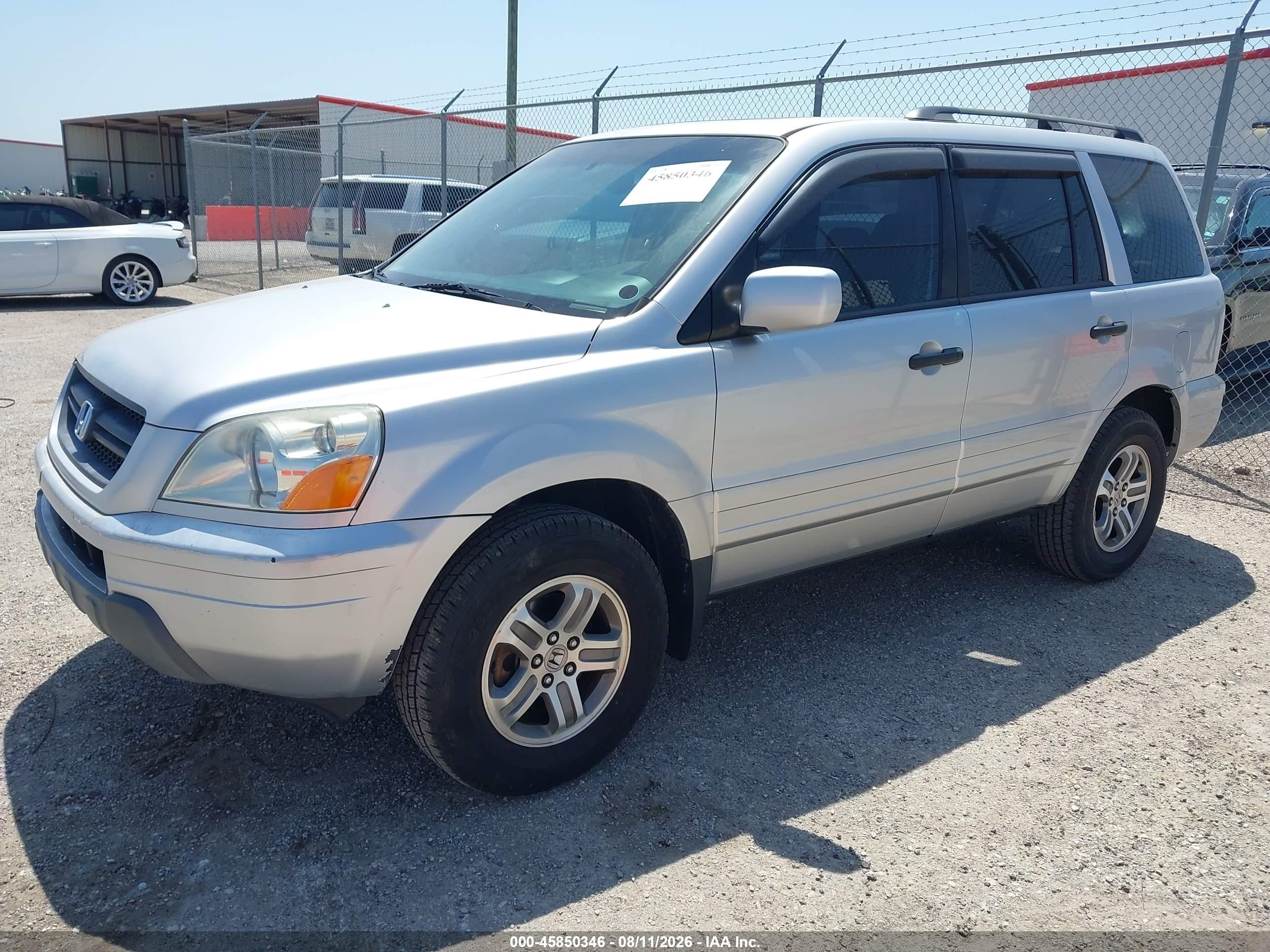 2005 Honda Pilot Ex-l Silver vin: 2HKYF18795H533788