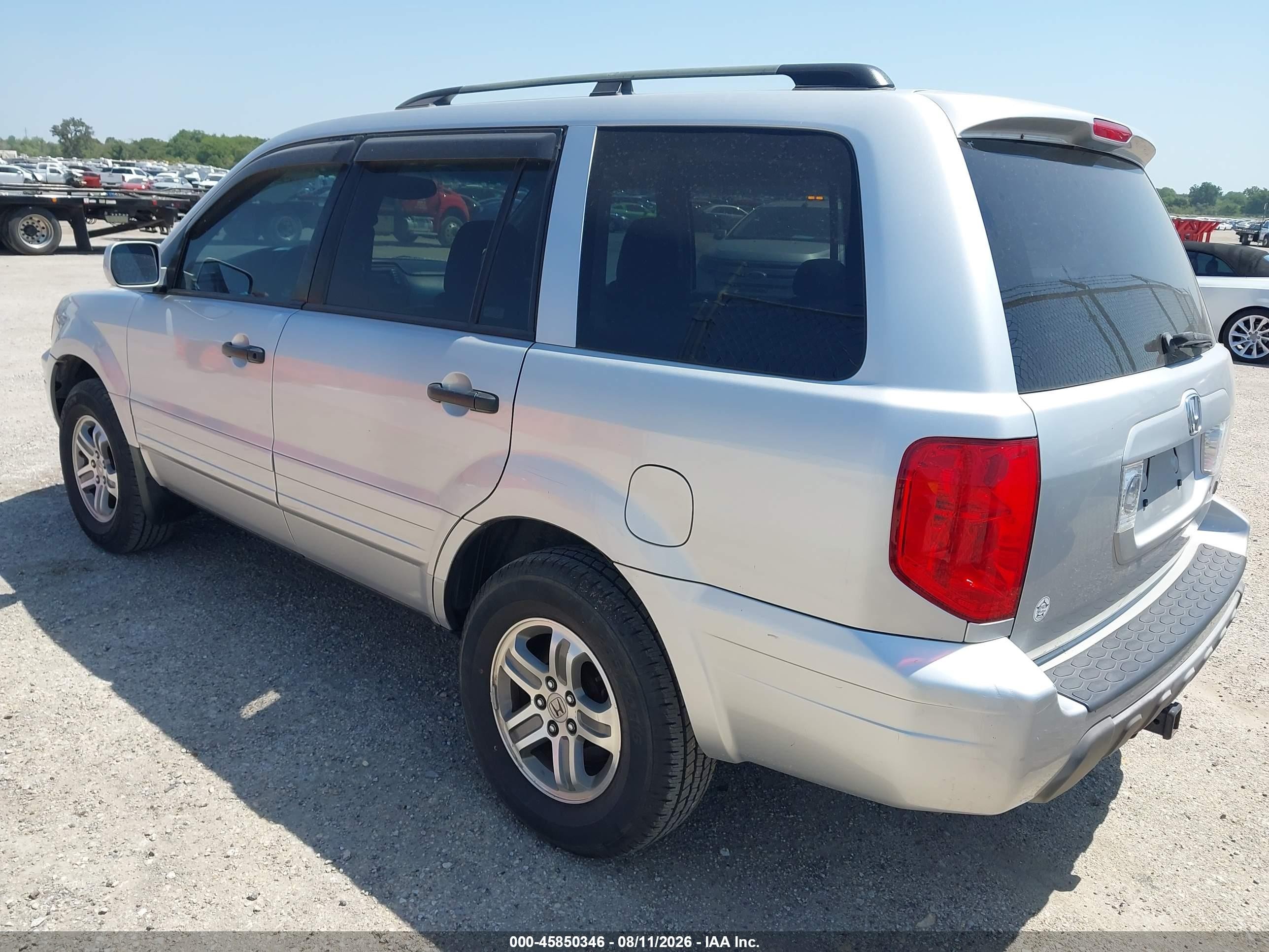 2005 Honda Pilot Ex-l Silver vin: 2HKYF18795H533788