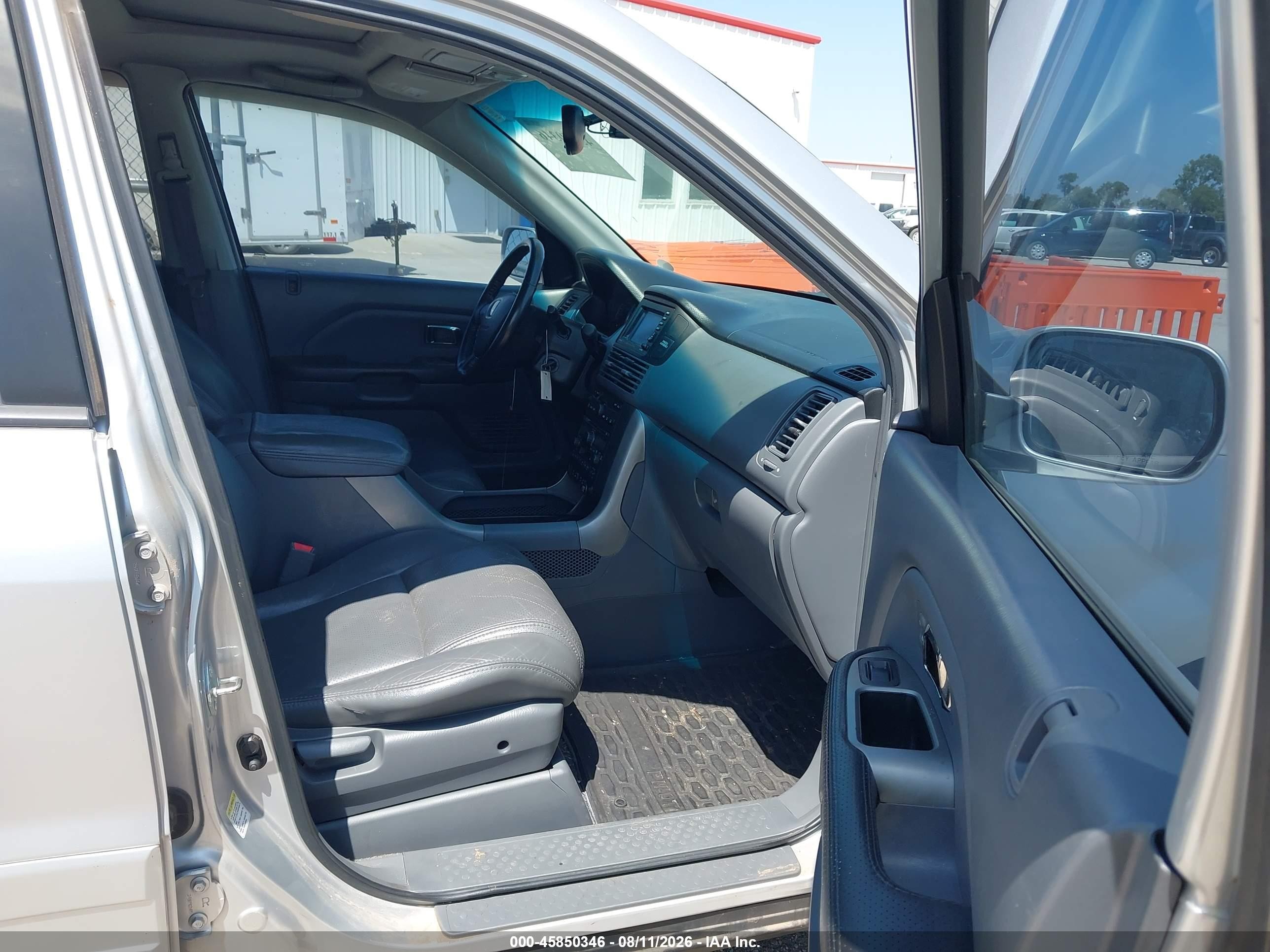 2005 Honda Pilot Ex-l Silver vin: 2HKYF18795H533788