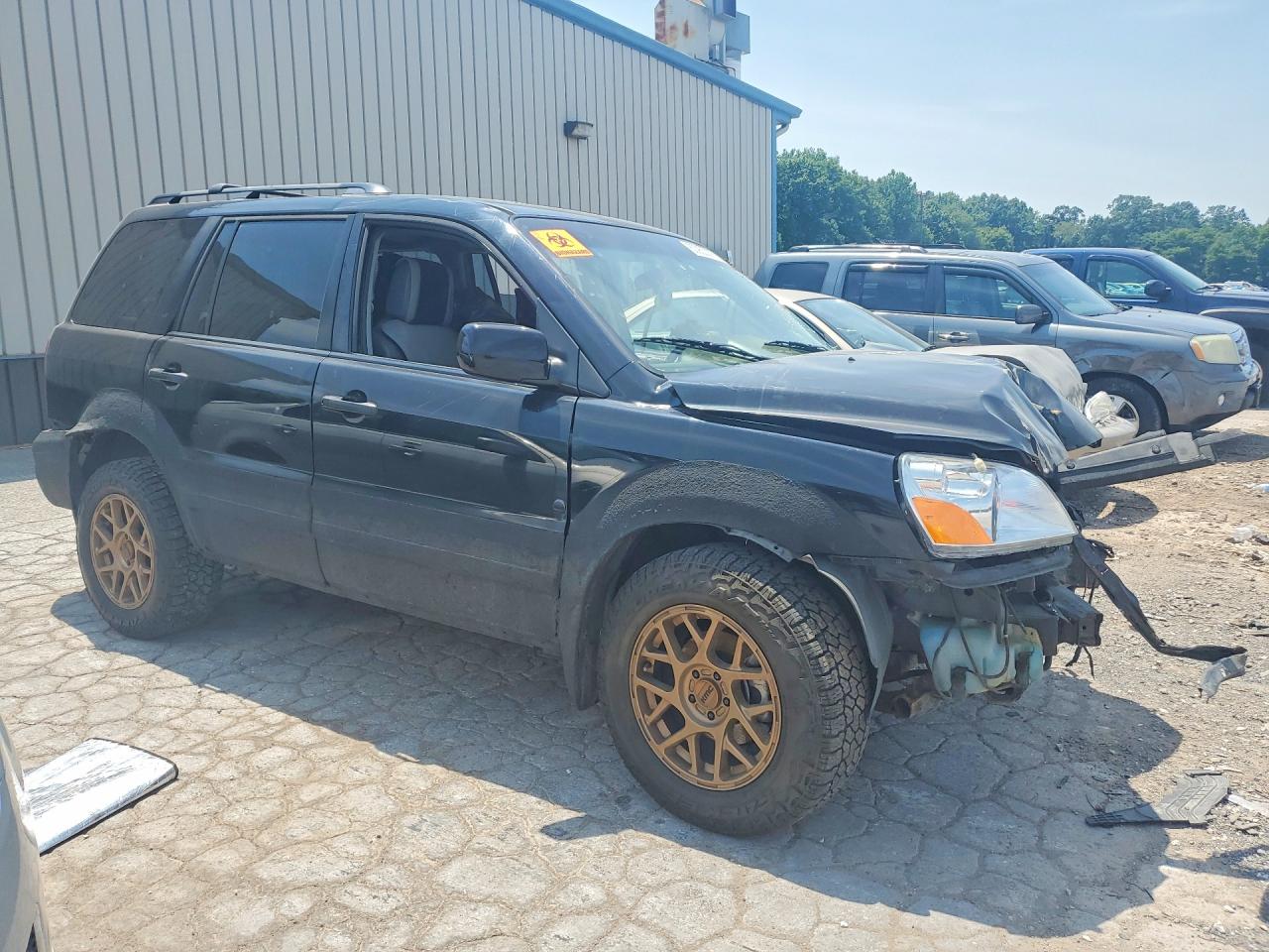 2005 Honda Pilot Exl Black vin: 2HKYF18795H545472