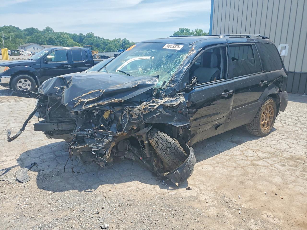 2005 Honda Pilot Exl Black vin: 2HKYF18795H545472