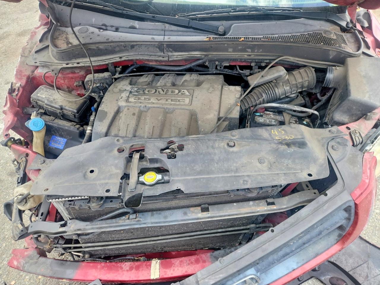 2005 Honda Pilot Exl Burgundy vin: 2HKYF18795H569903