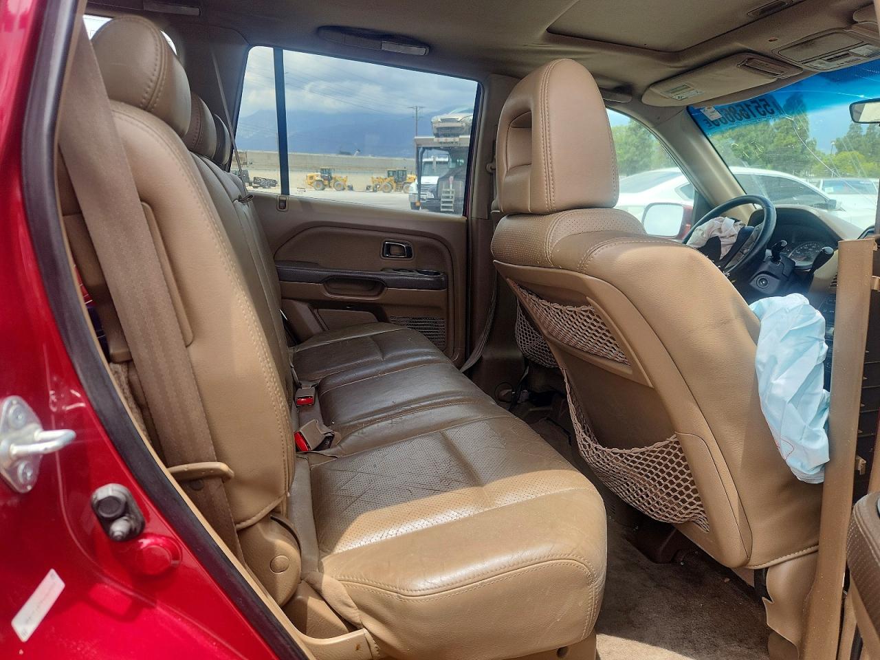 2005 Honda Pilot Exl Burgundy vin: 2HKYF18795H569903