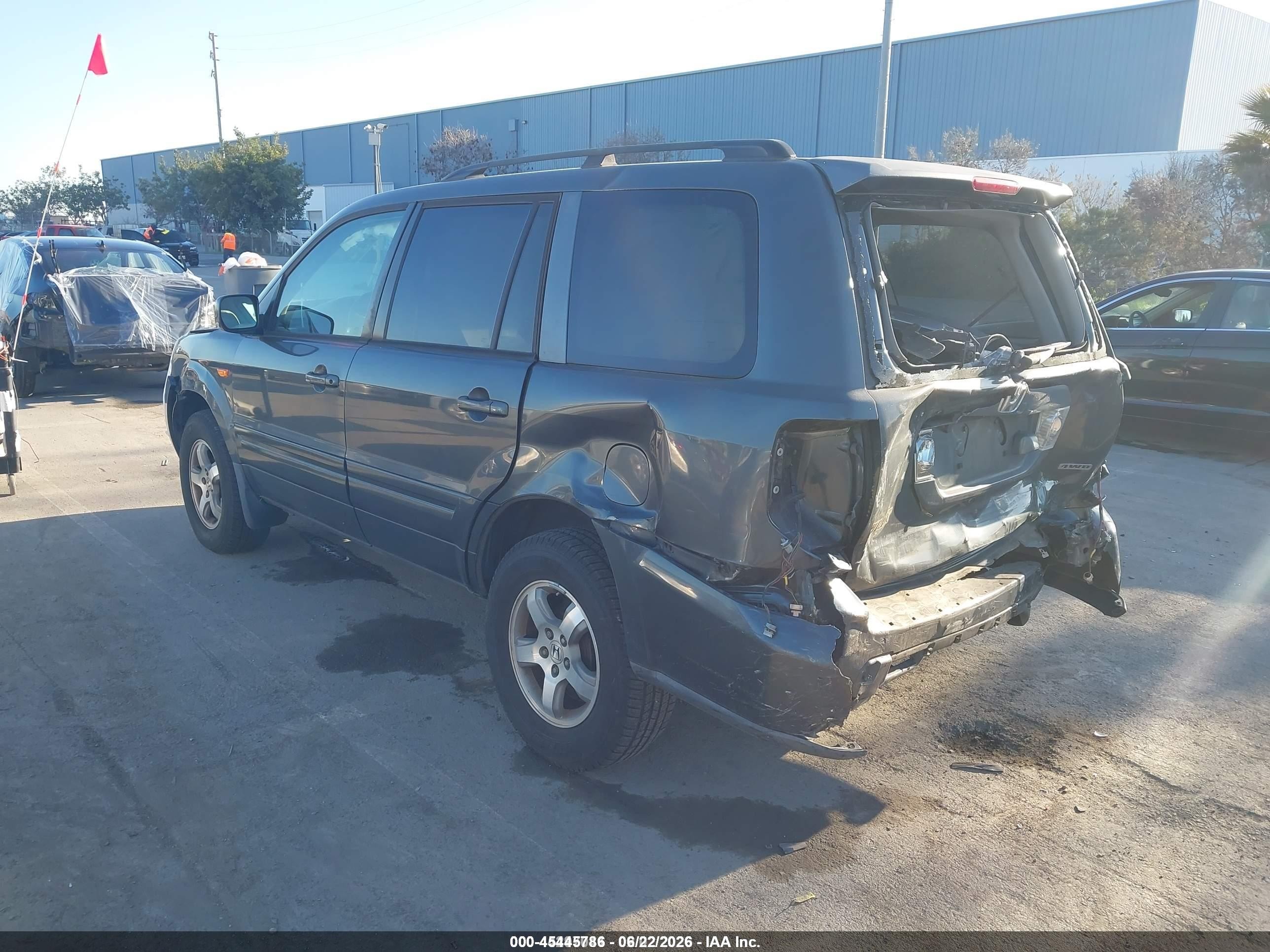 2006 Honda Pilot Ex-l Gray vin: 2HKYF18796H552651