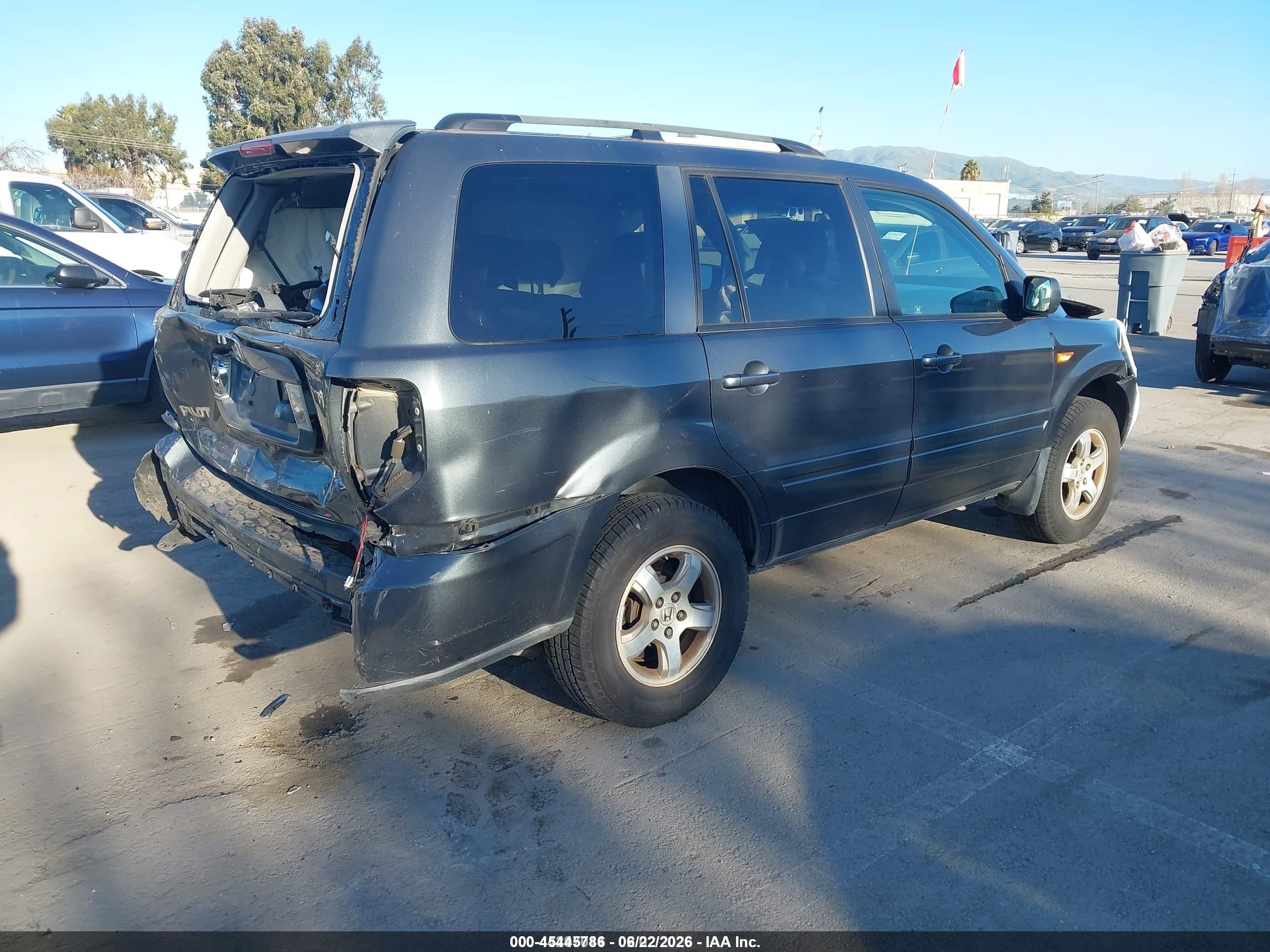 2006 Honda Pilot Ex-l Gray vin: 2HKYF18796H552651
