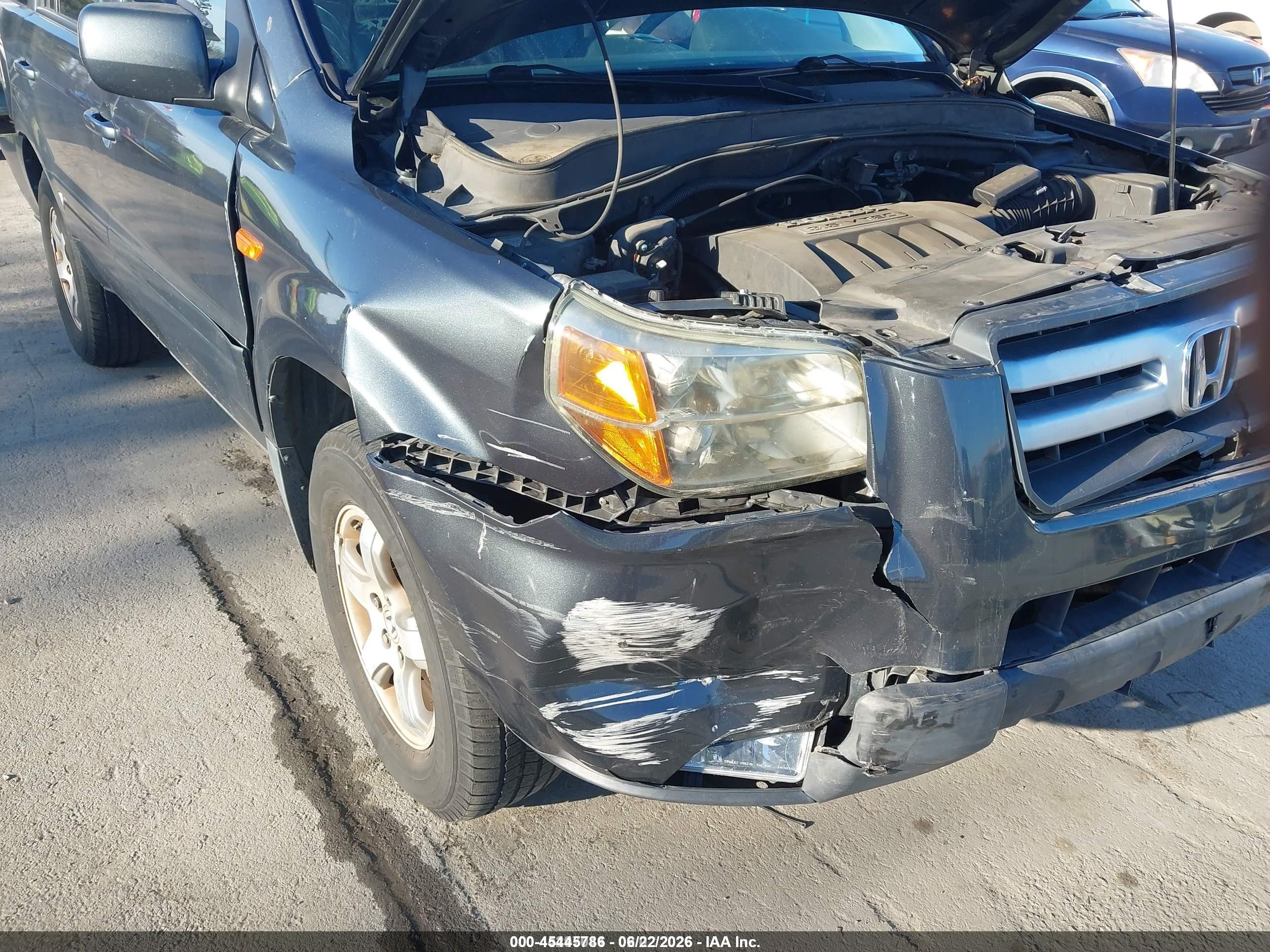 2006 Honda Pilot Ex-l Gray vin: 2HKYF18796H552651