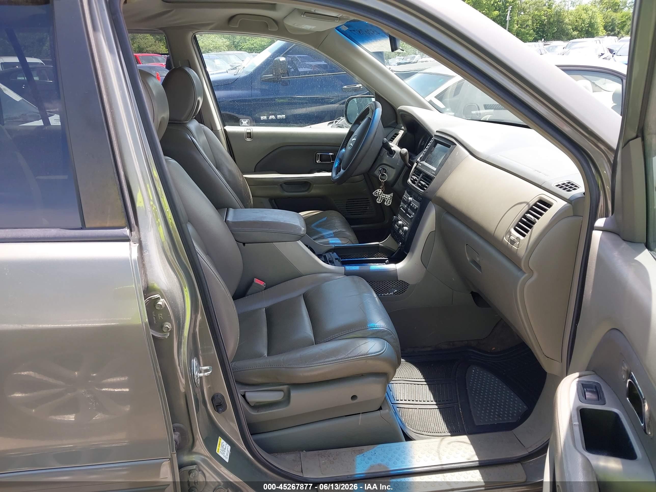 2007 Honda Pilot Ex-l Gray vin: 2HKYF18797H523748