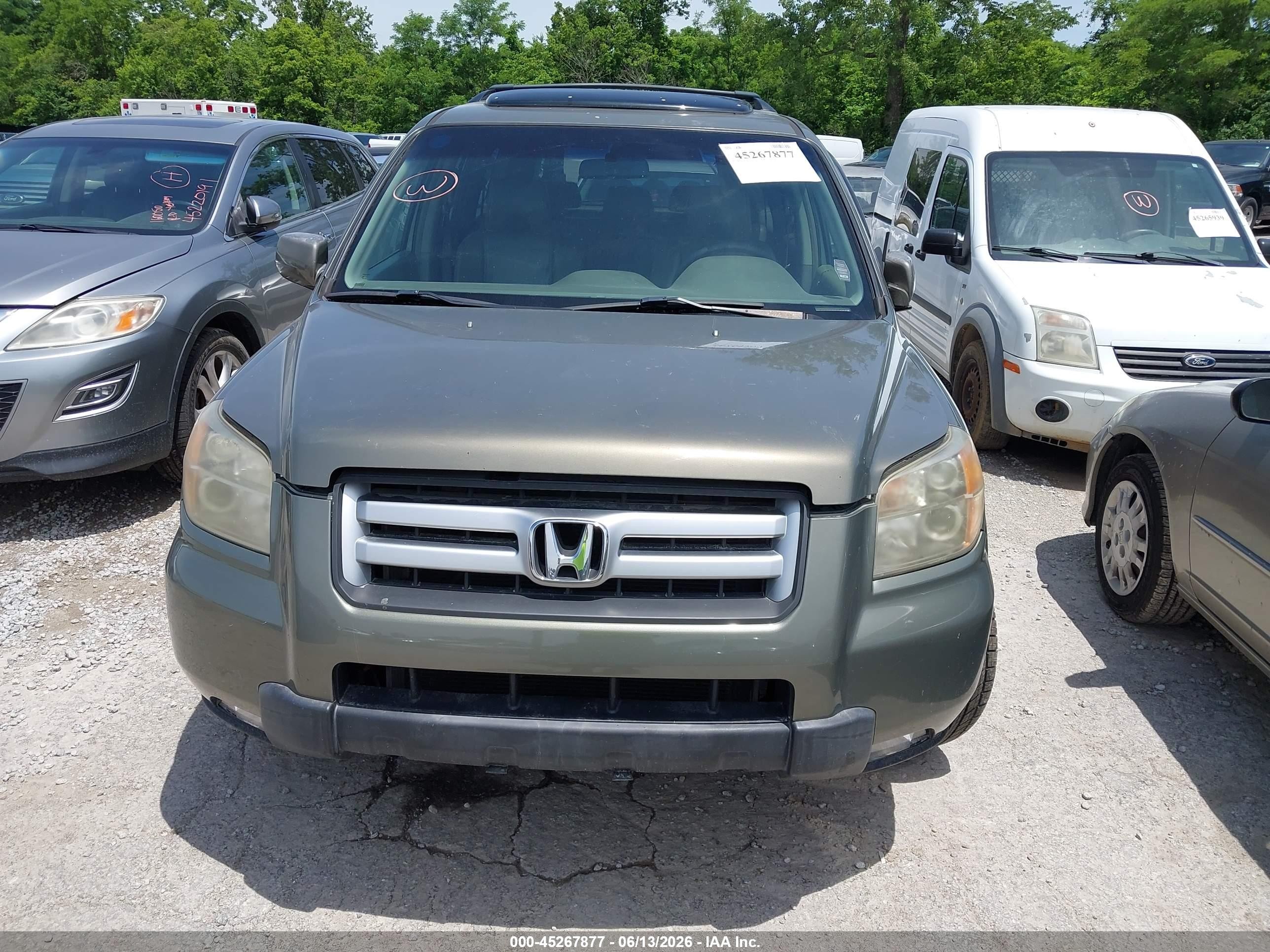 2007 Honda Pilot Ex-l Gray vin: 2HKYF18797H523748