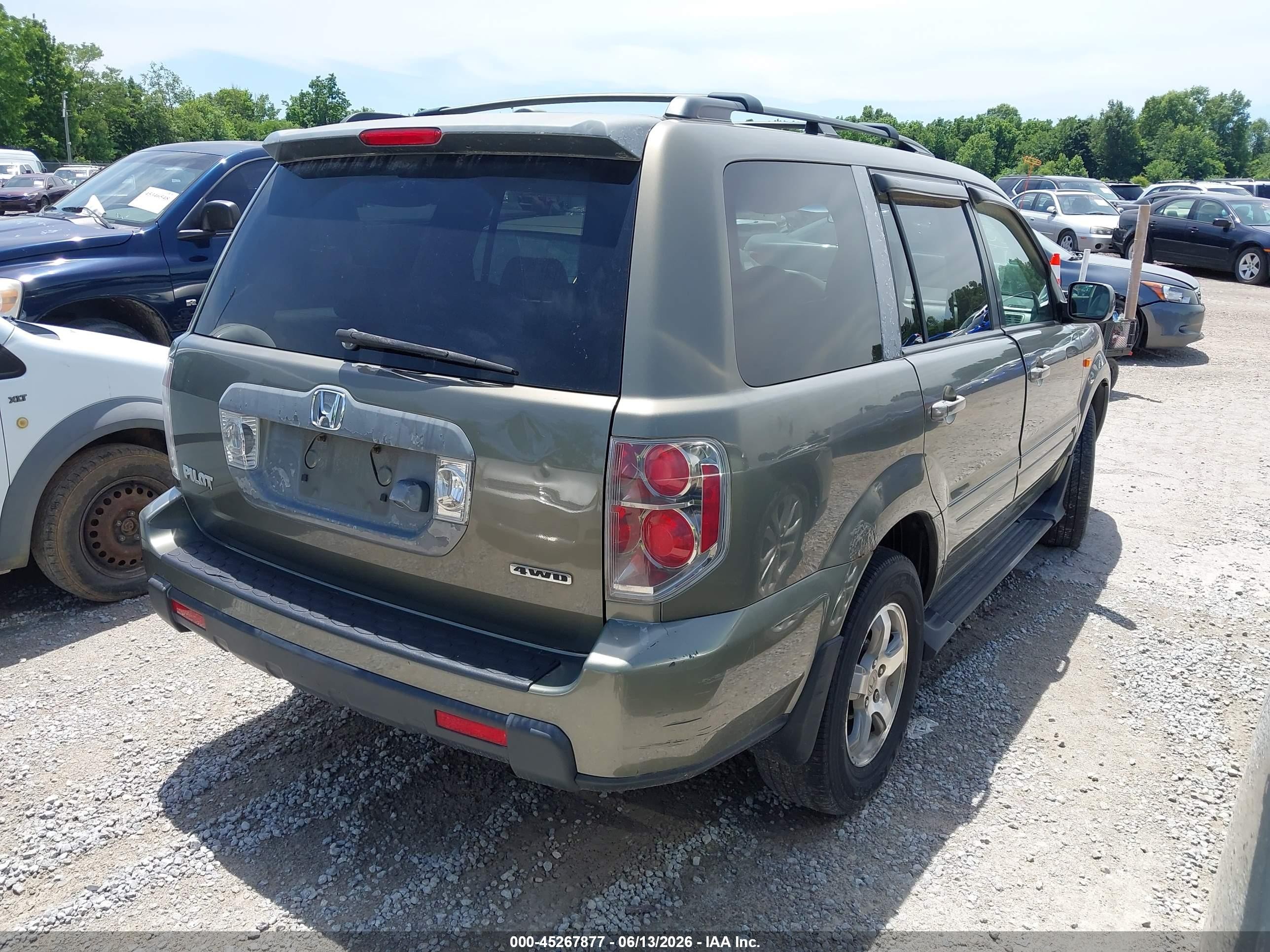 2007 Honda Pilot Ex-l Gray vin: 2HKYF18797H523748