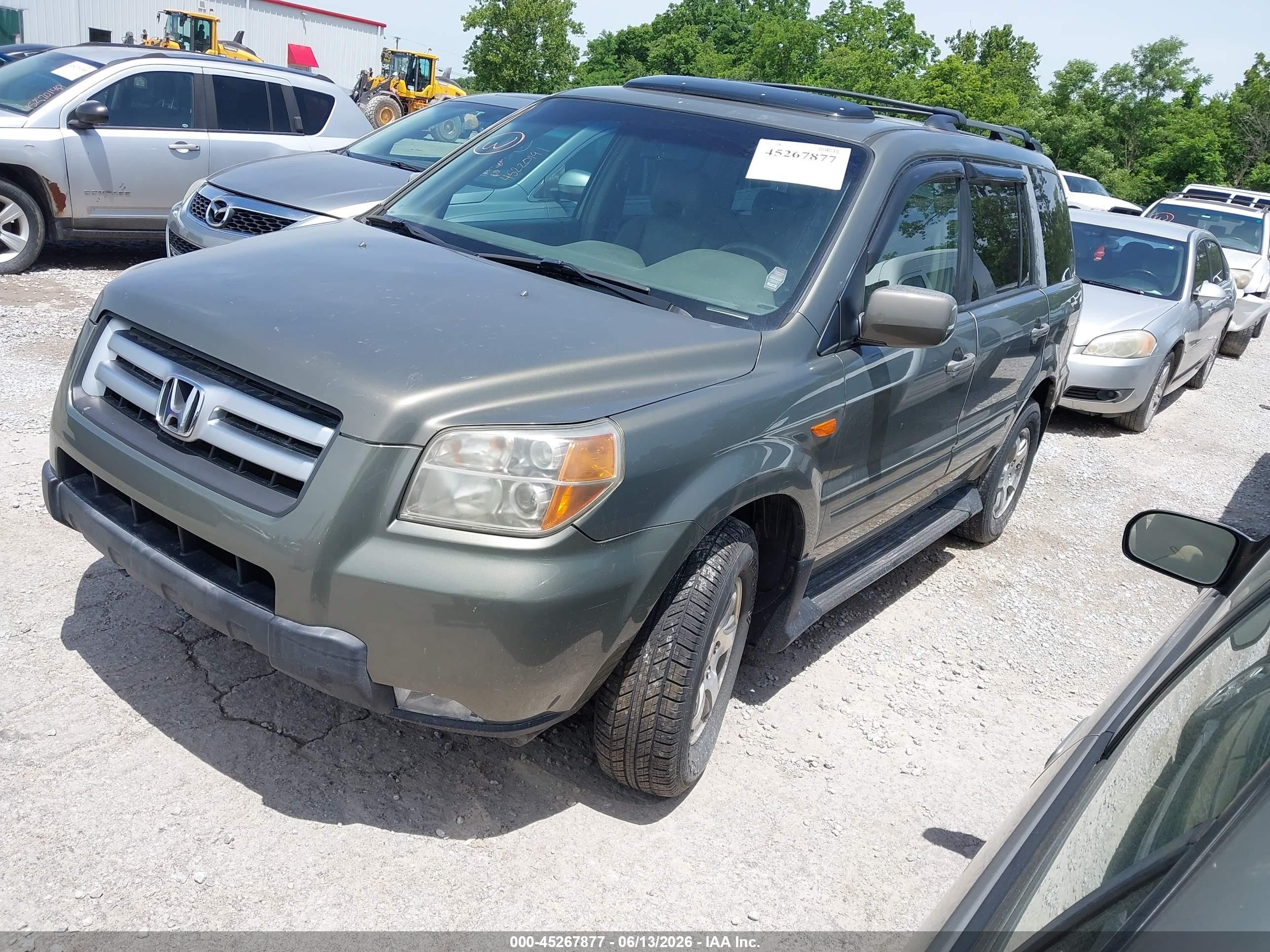 2007 Honda Pilot Ex-l Gray vin: 2HKYF18797H523748
