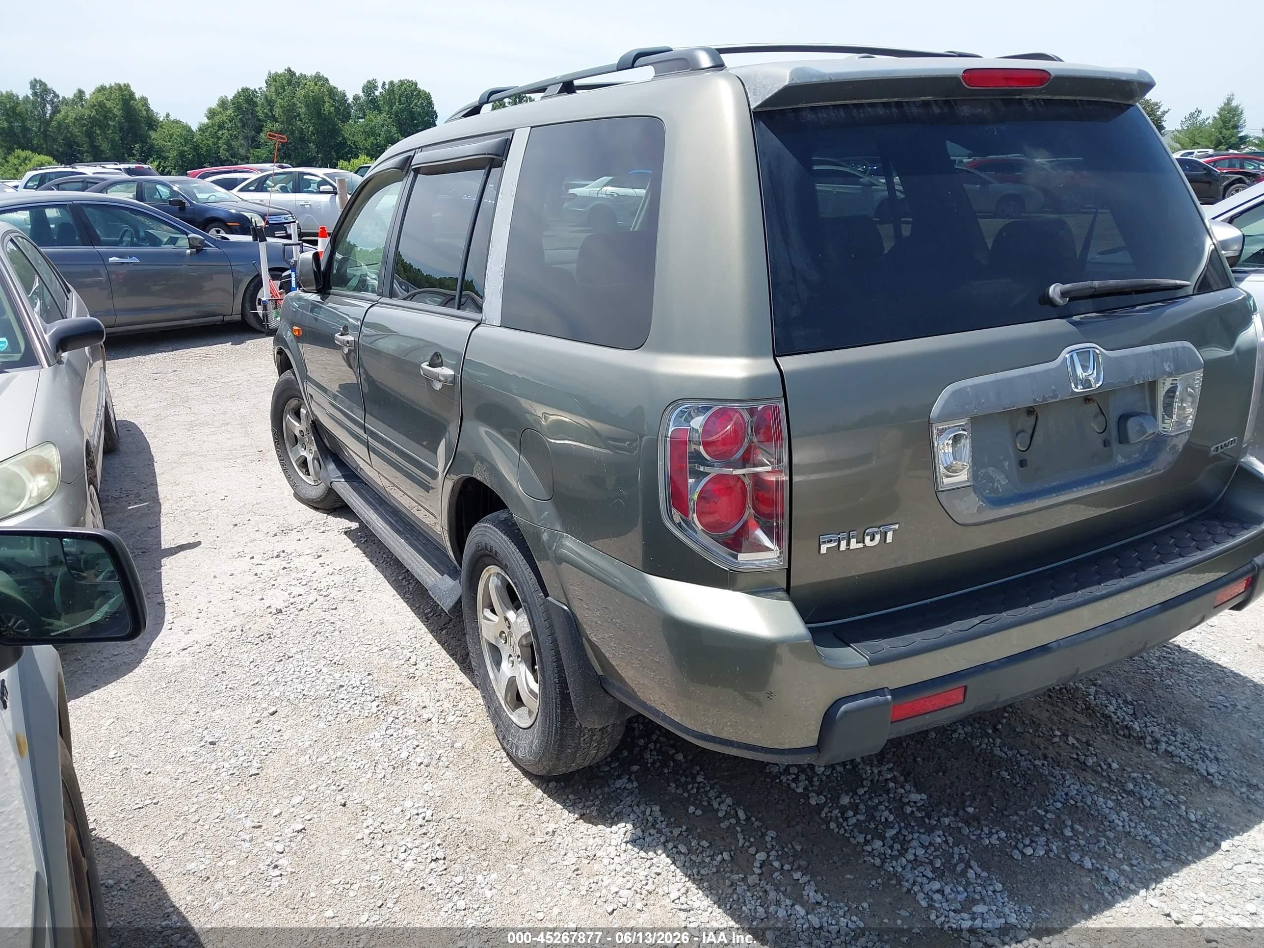 2007 Honda Pilot Ex-l Gray vin: 2HKYF18797H523748