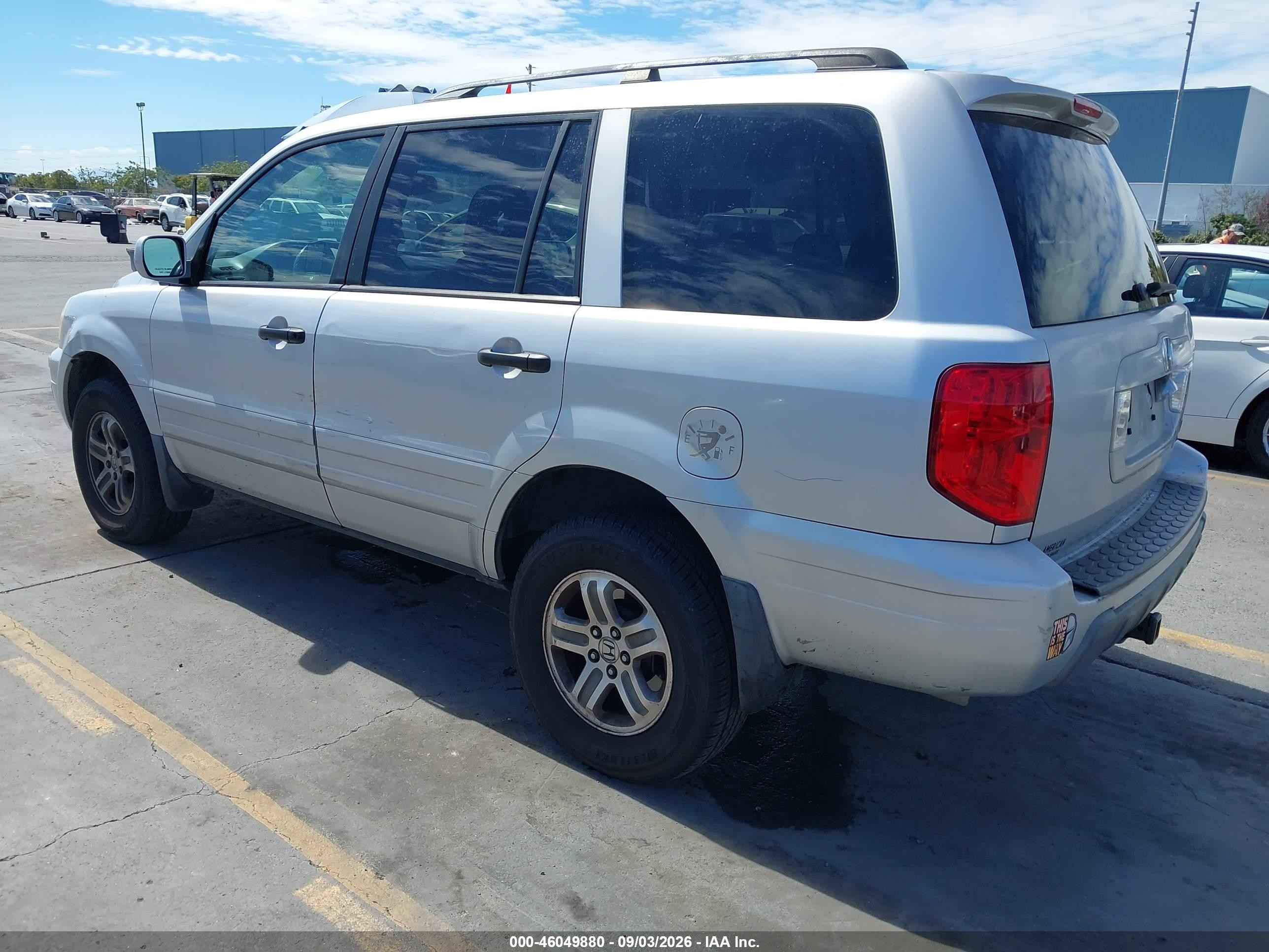 2003 Honda Pilot Ex-l Silver vin: 2HKYF187X3H566229