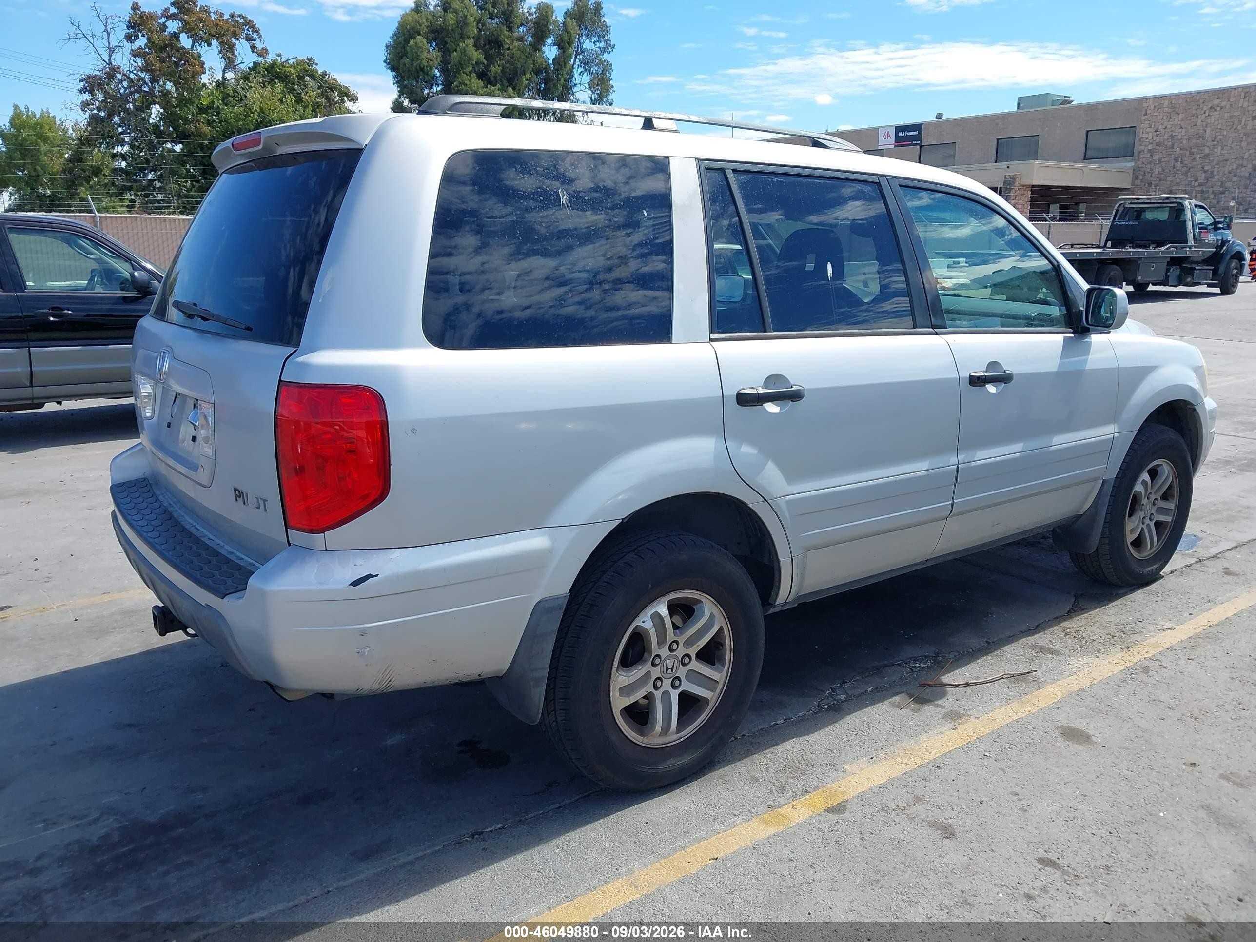 2003 Honda Pilot Ex-l Silver vin: 2HKYF187X3H566229