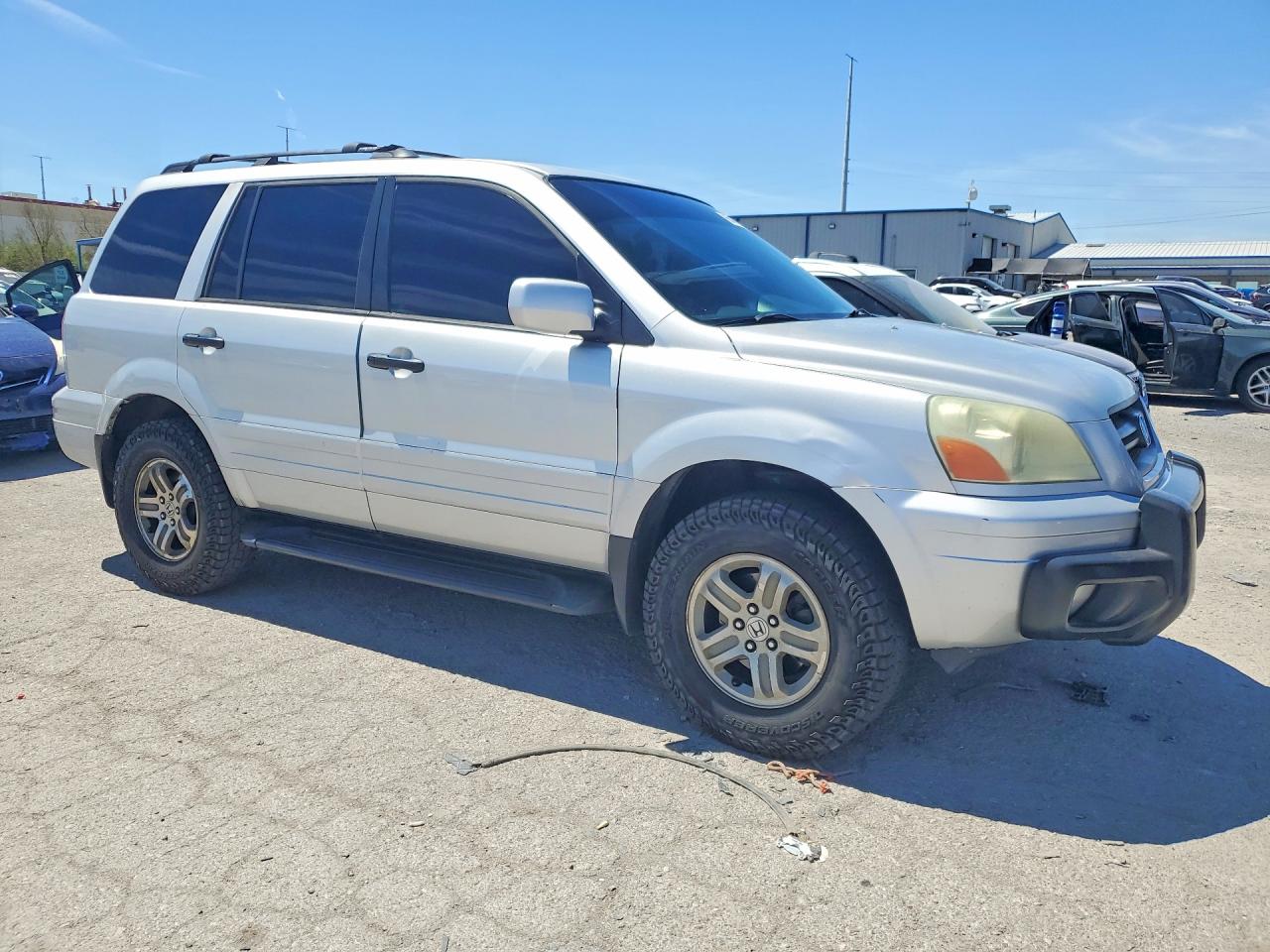 2004 Honda Pilot Exl Silver vin: 2HKYF187X4H573358