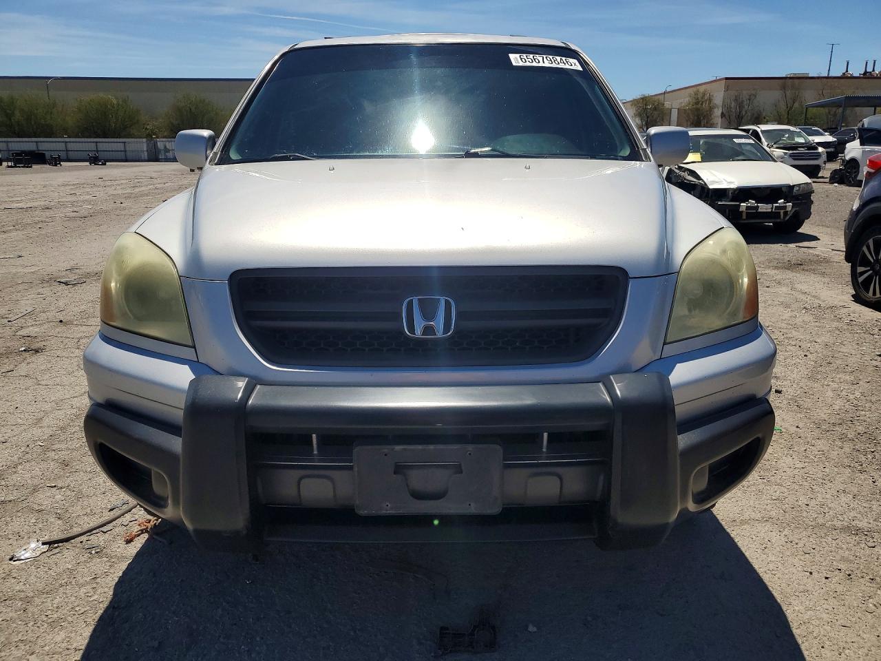 2004 Honda Pilot Exl Silver vin: 2HKYF187X4H573358