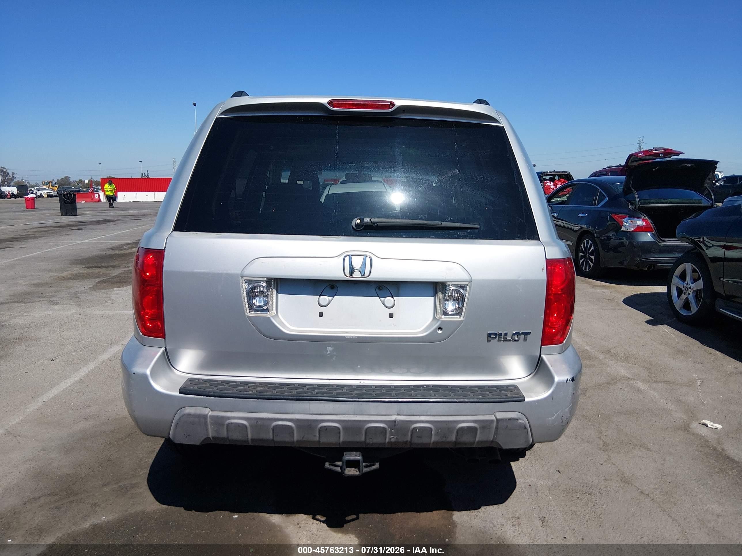 2005 Honda Pilot Ex-l Silver vin: 2HKYF187X5H524534
