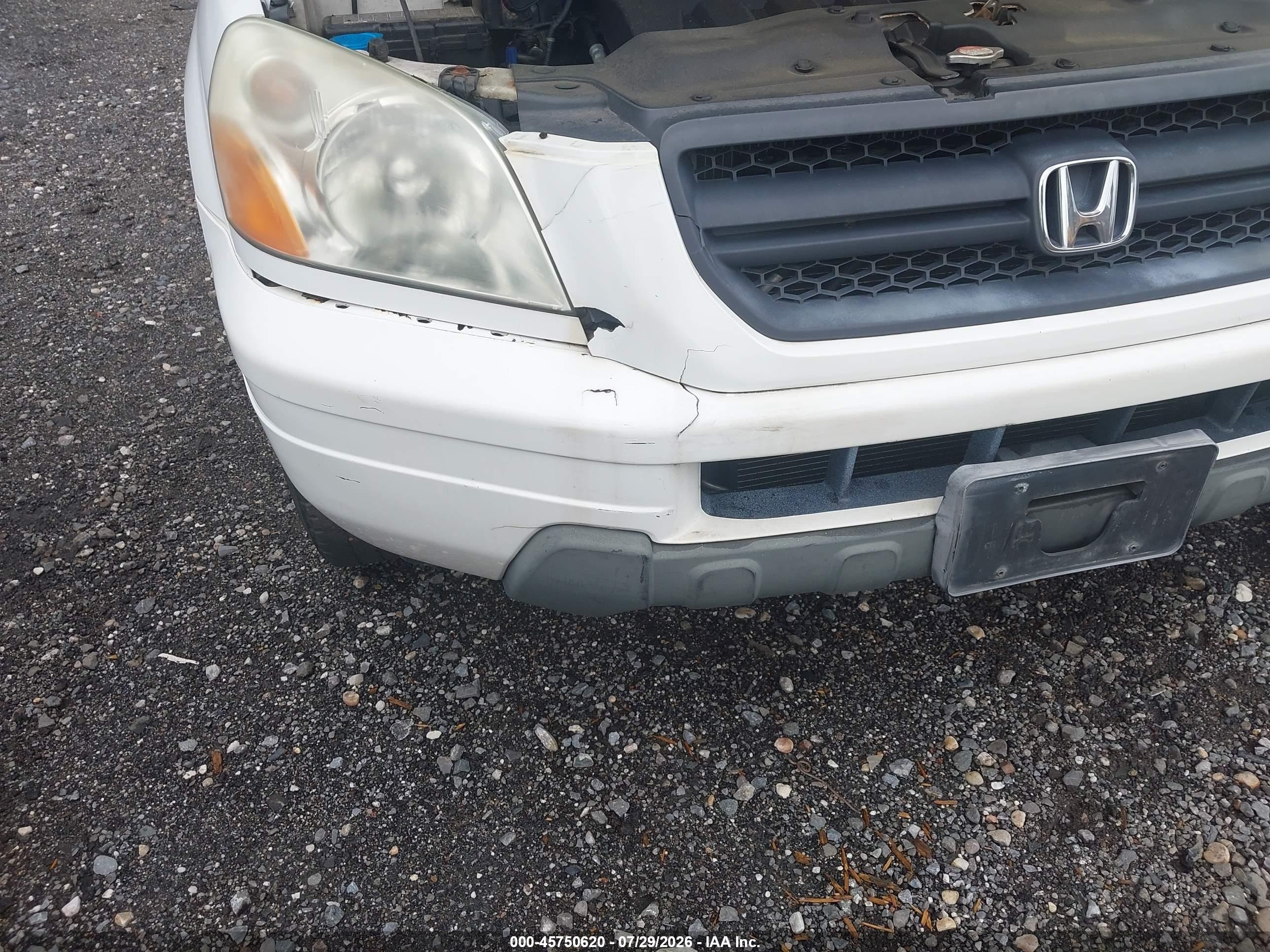 2005 Honda Pilot Ex-l Белый vin: 2HKYF187X5H546016
