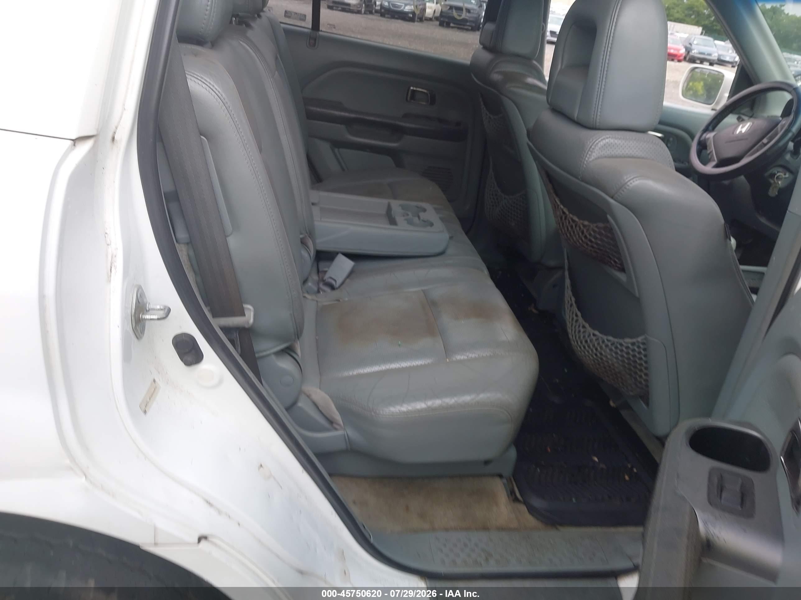 2005 Honda Pilot Ex-l Белый vin: 2HKYF187X5H546016