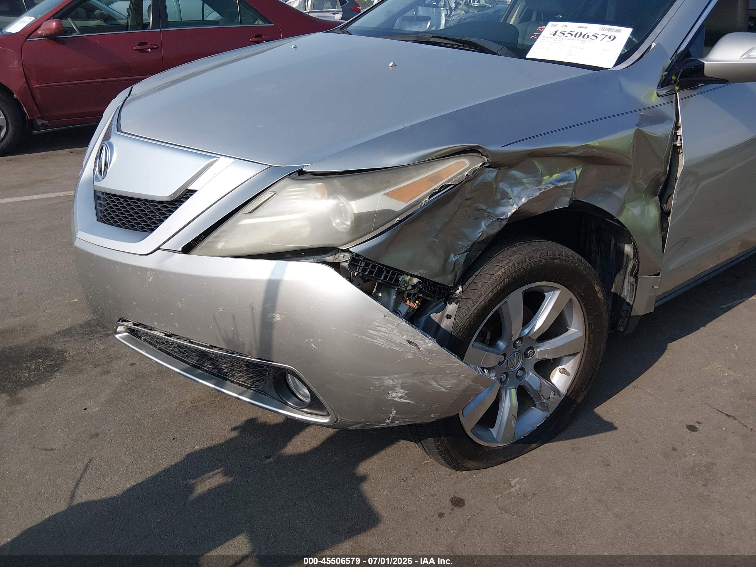 2010 Acura Zdx   Silver vin: 2HNYB1H40AH503044