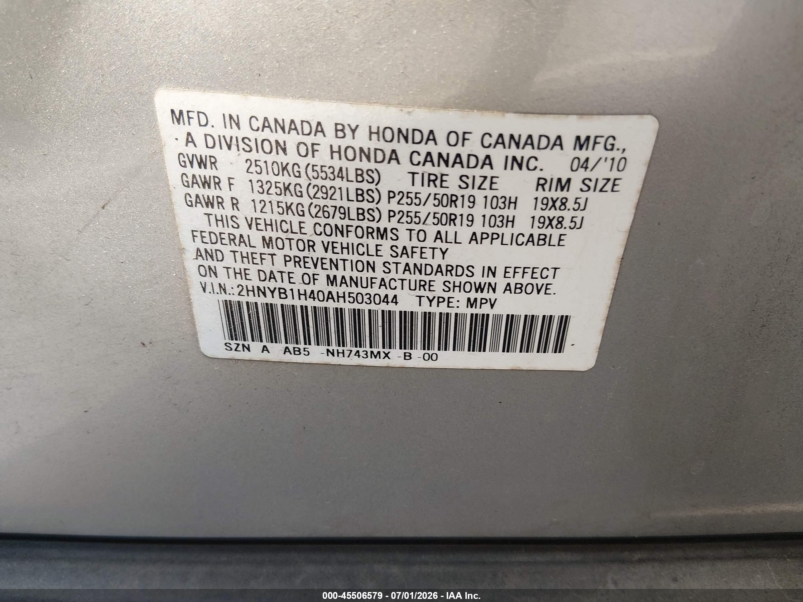 2010 Acura Zdx   Silver vin: 2HNYB1H40AH503044
