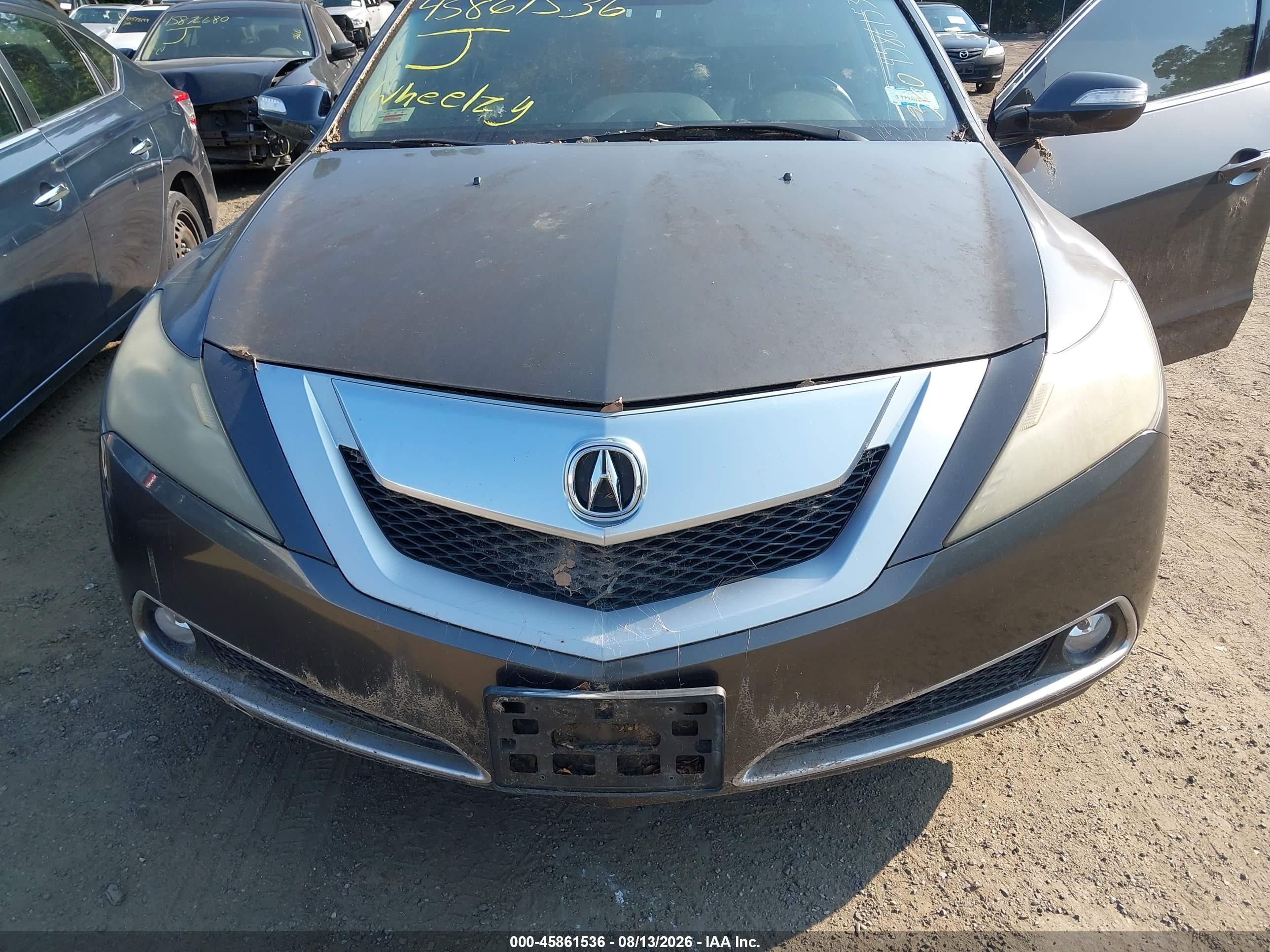 2010 Acura Zdx   Gray vin: 2HNYB1H40AH503612