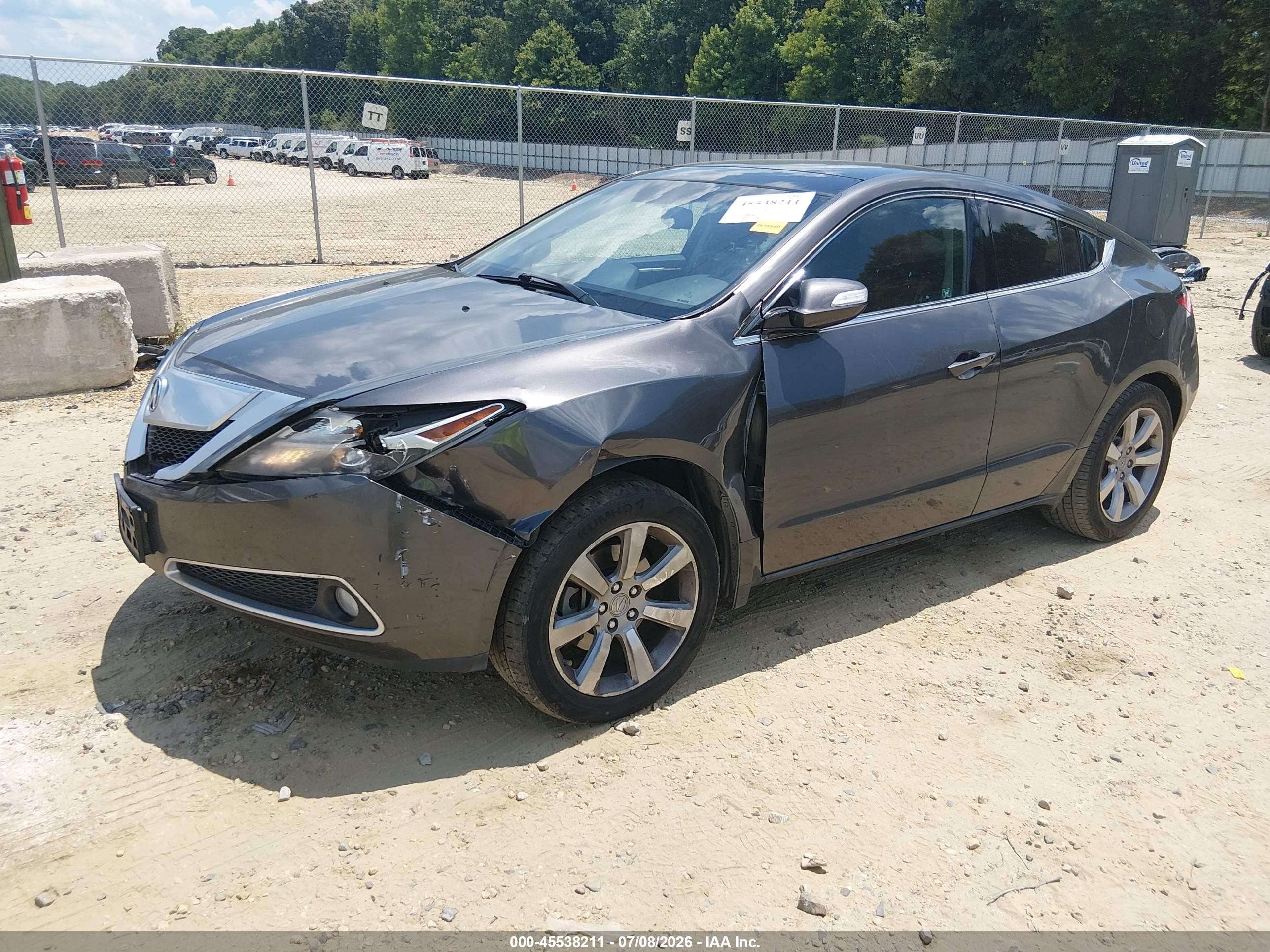 2012 Acura Zdx Gray vin: 2HNYB1H46CH500085