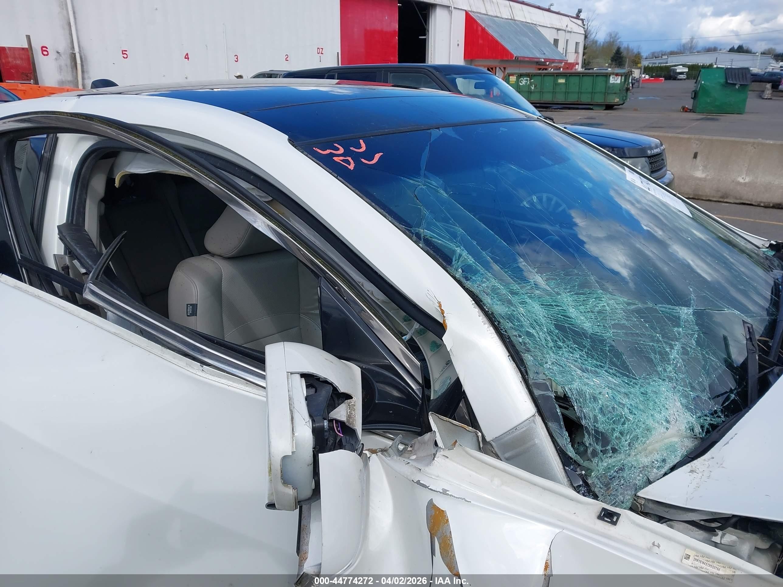 2012 Acura Zdx   White vin: 2HNYB1H4XCH500784